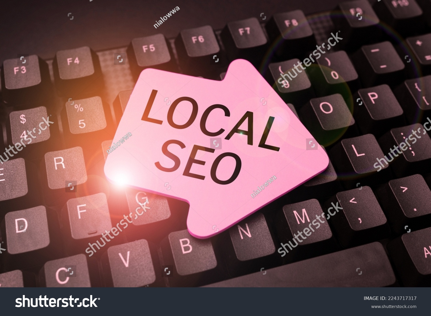 Text sign showing Local Seo. Word for This is an effective way of marketing your business online #2243717317