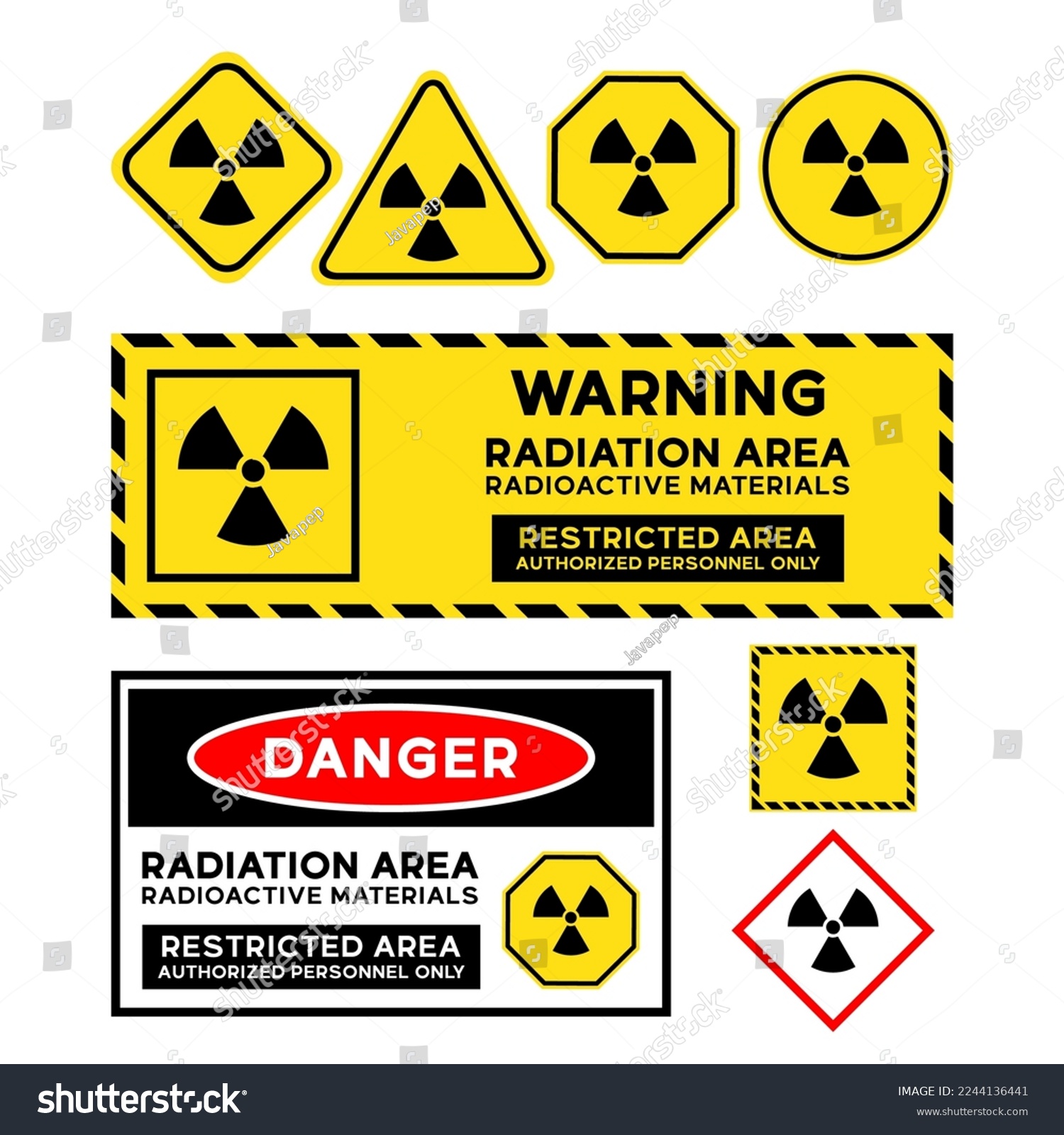 Vector sets of radioactive materials signs - Royalty Free Stock Vector ...