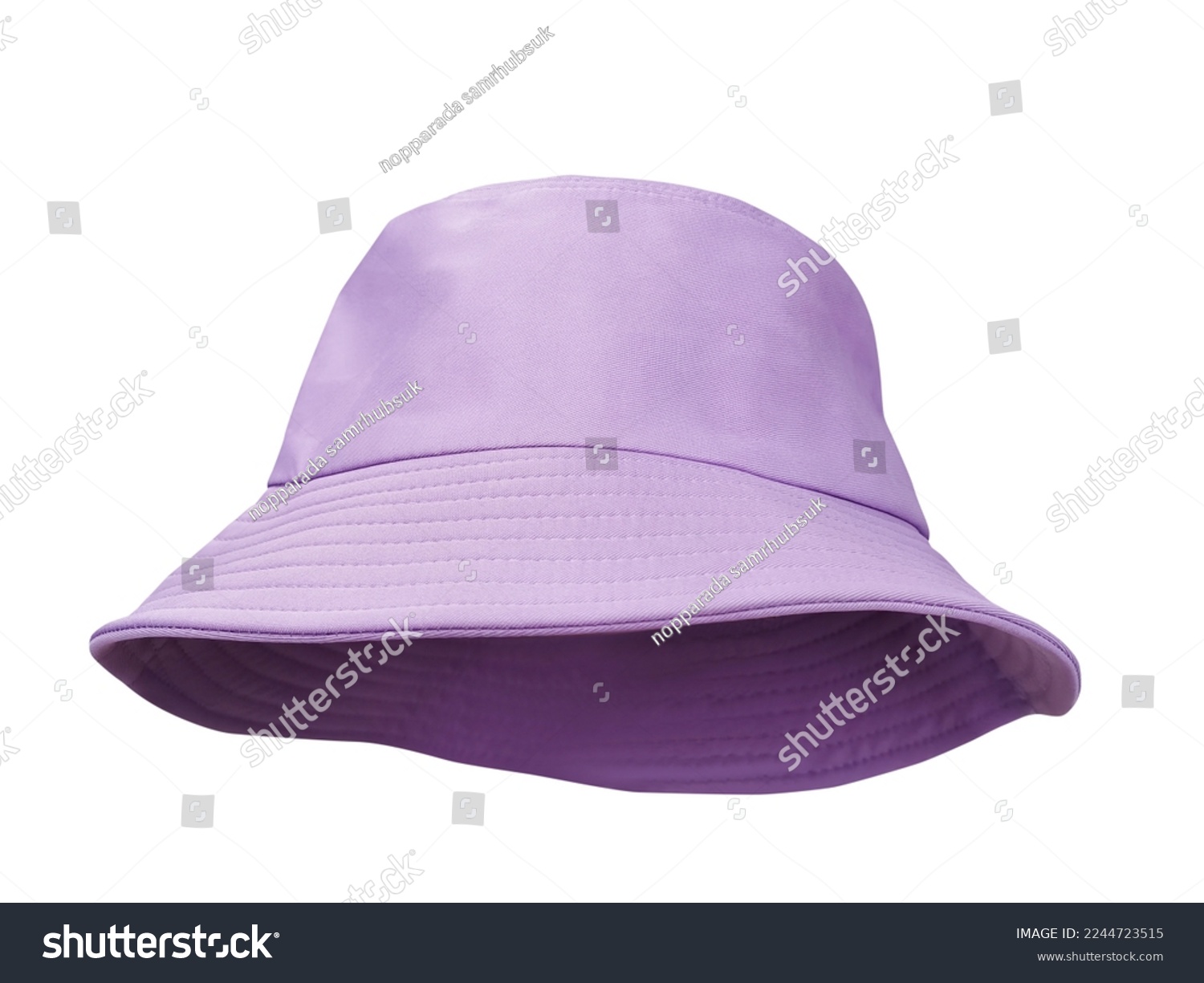 purple bucket hat isolated on white background #2244723515