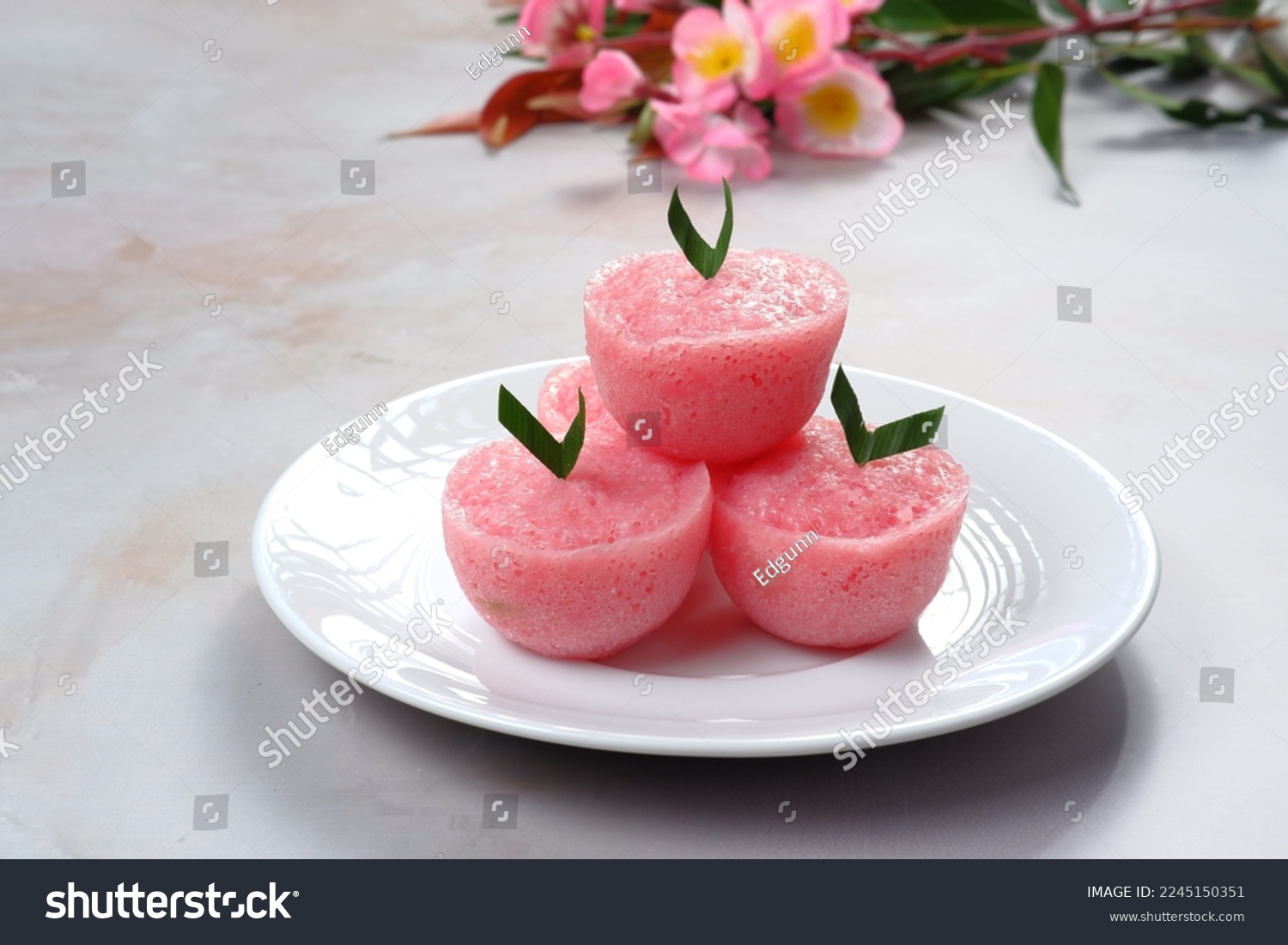 Kue mangkok or kue apem.steamed cupcakes or Fa Gao are special cakes during Chinese New Year celebrations. Fa Gao is believed to be a fortune cake. #2245150351