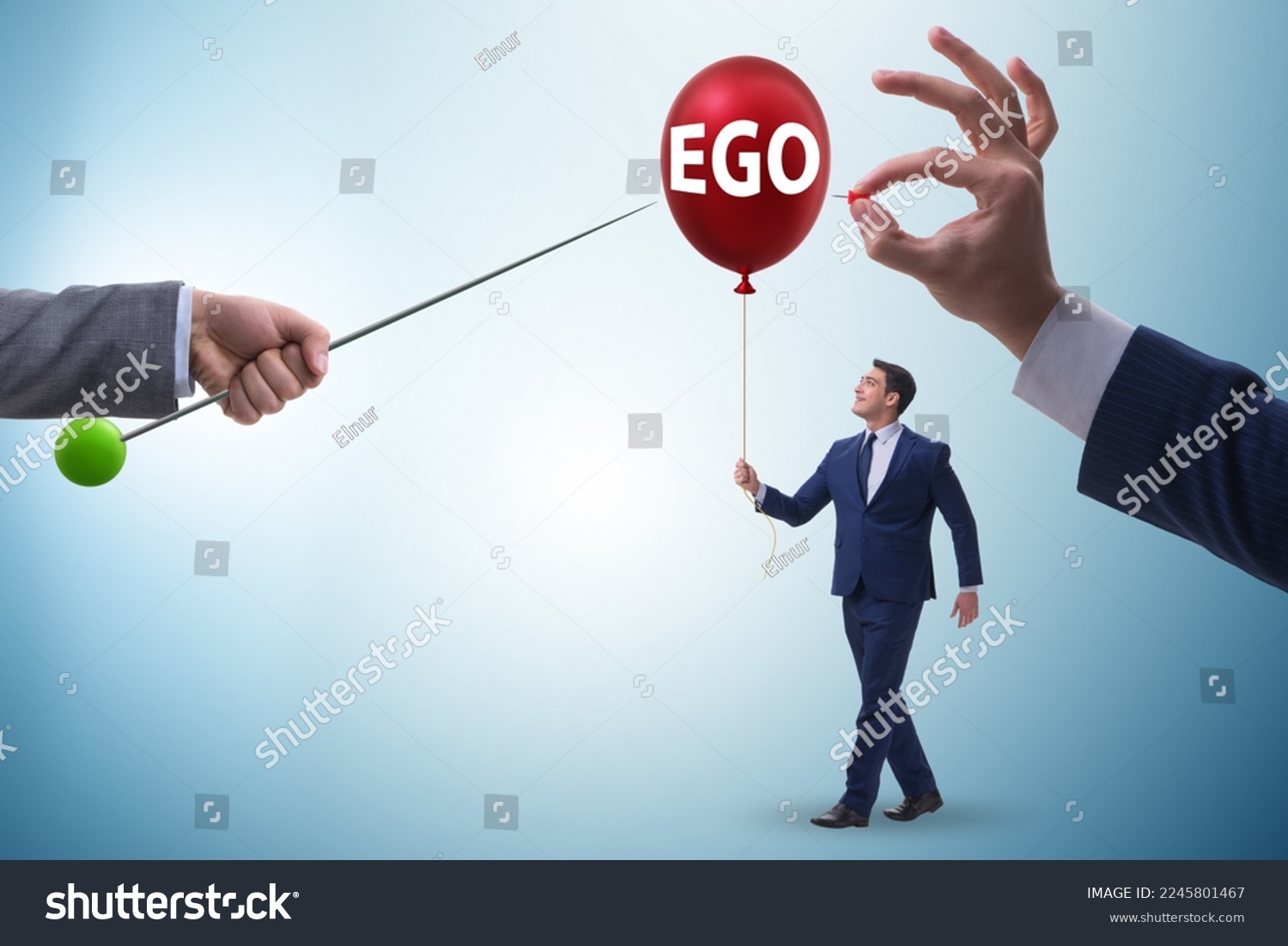 Businessman in excessive ego concept #2245801467