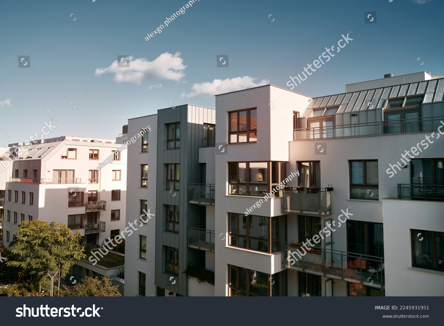 EU Modern European complex of apartment buildings. And outdoor facilities. #2245931951