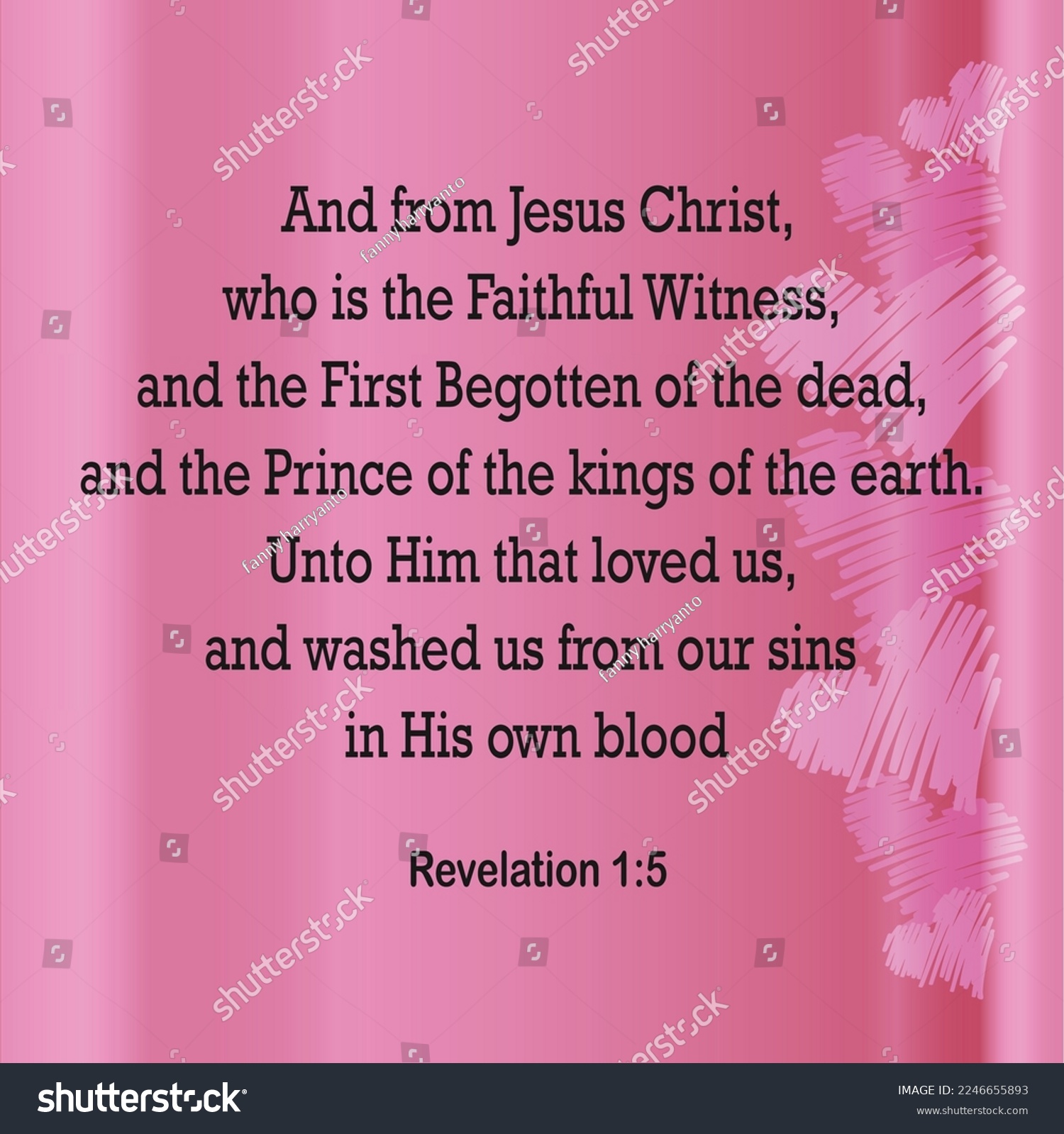 Revelation 1:5 And From Jesus Christ, Who Is - Royalty Free Stock Vector 2246655893 - Avopix.com