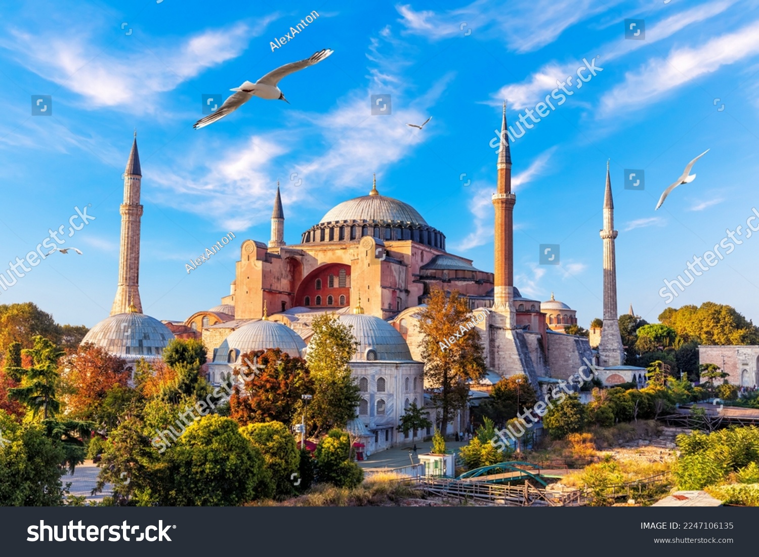 Amazing view on Hagia Sophia in Istanbul, Turkey #2247106135