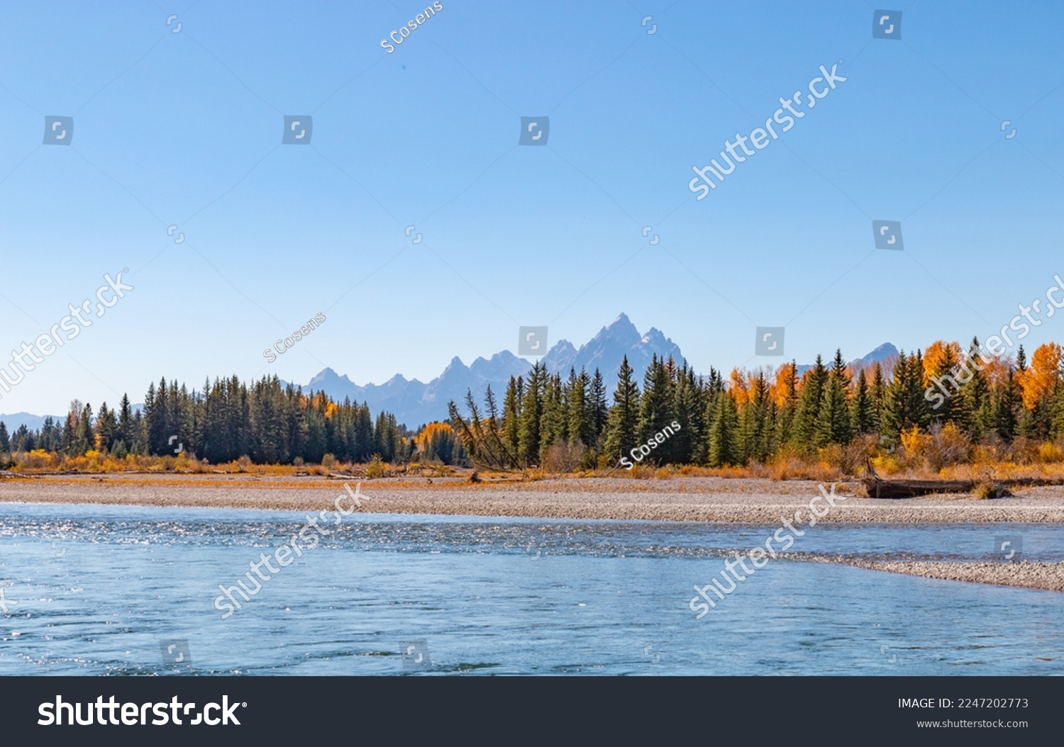 Scenic Autumn Landscape in Grand Teton National Park Wyoming #2247202773