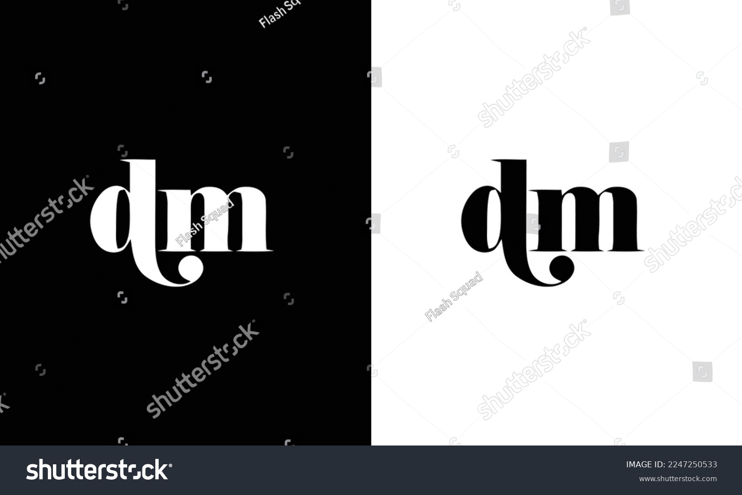 DM Letter Logo Design. Creative Modern D M - Royalty Free Stock Vector ...