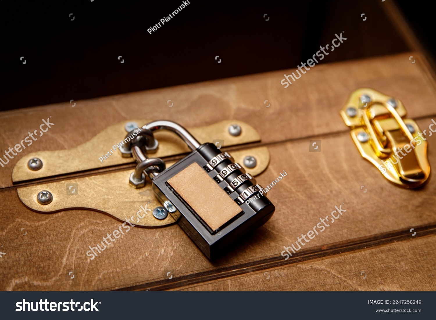 Combination lock on the old chest #2247258249