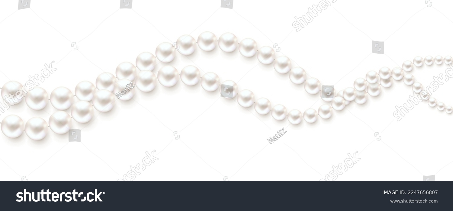 Pearls. Beads. Jewelry. Beautiful vector background. #2247656807