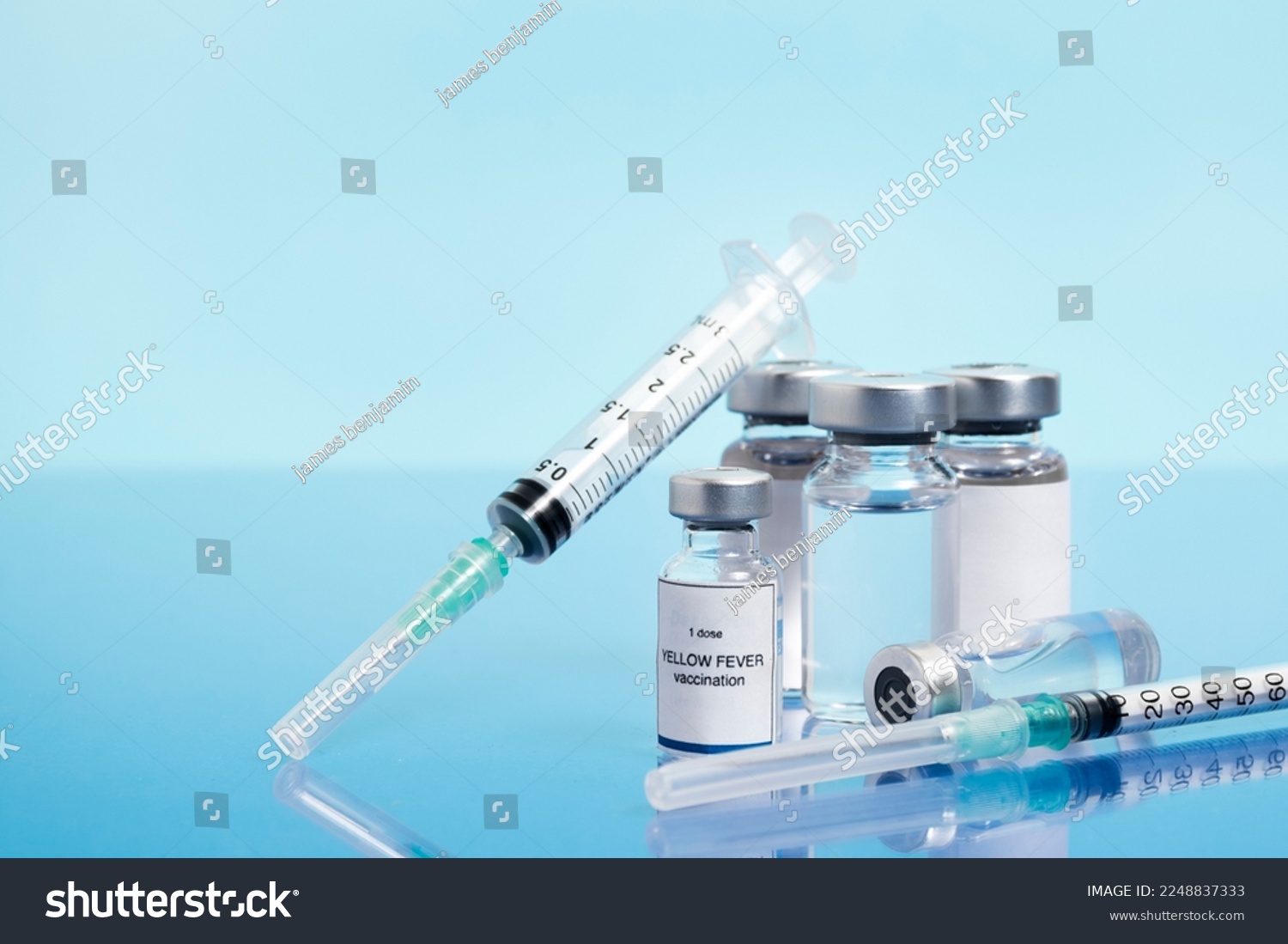 yellow fever vaccine concept. Vaccination healthcare concept. #2248837333