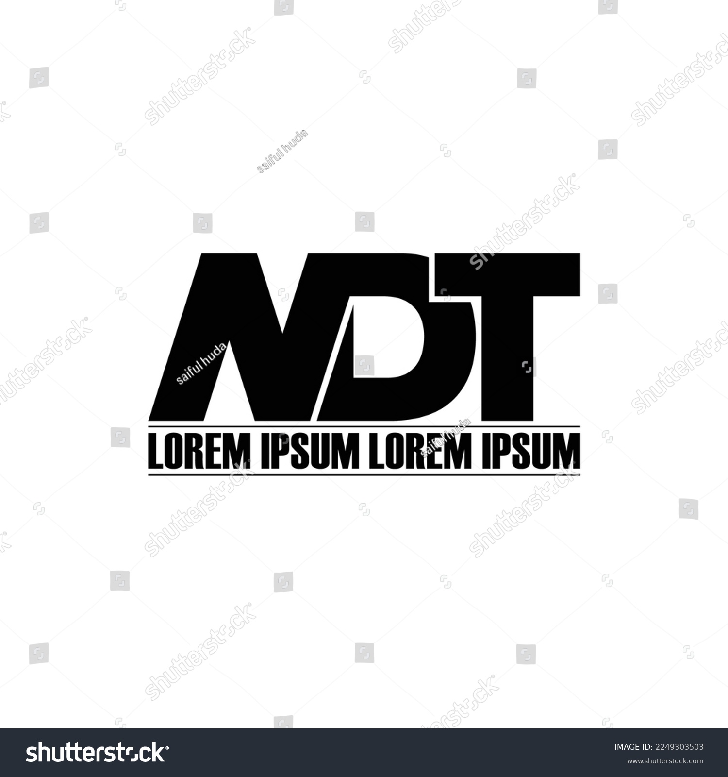 NDT letter monogram logo design vector - Royalty Free Stock Vector ...