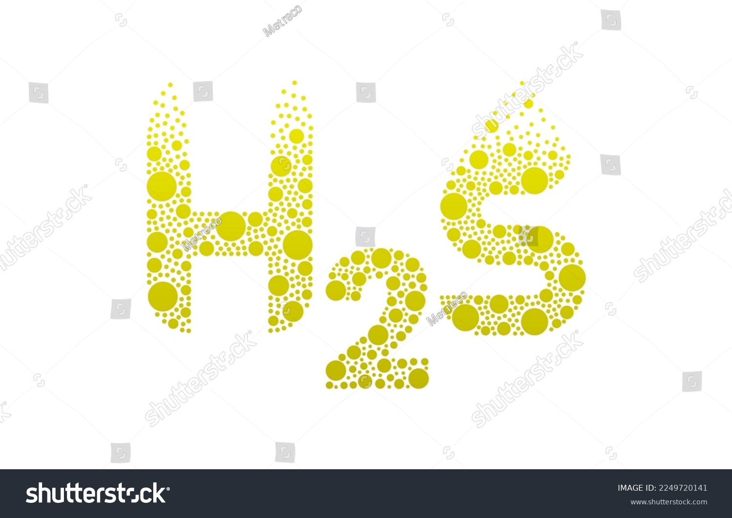 Hydrogen Sulfide H2S bubble logo design isolated - Royalty Free Stock ...