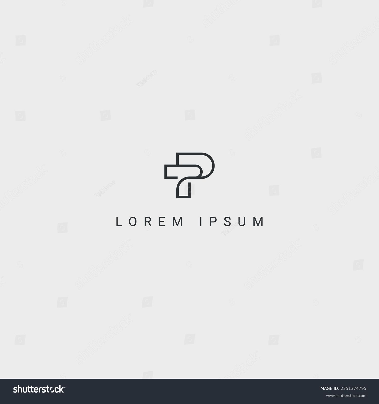 Modern abstract letter TP PT logo initial based - Royalty Free Stock ...