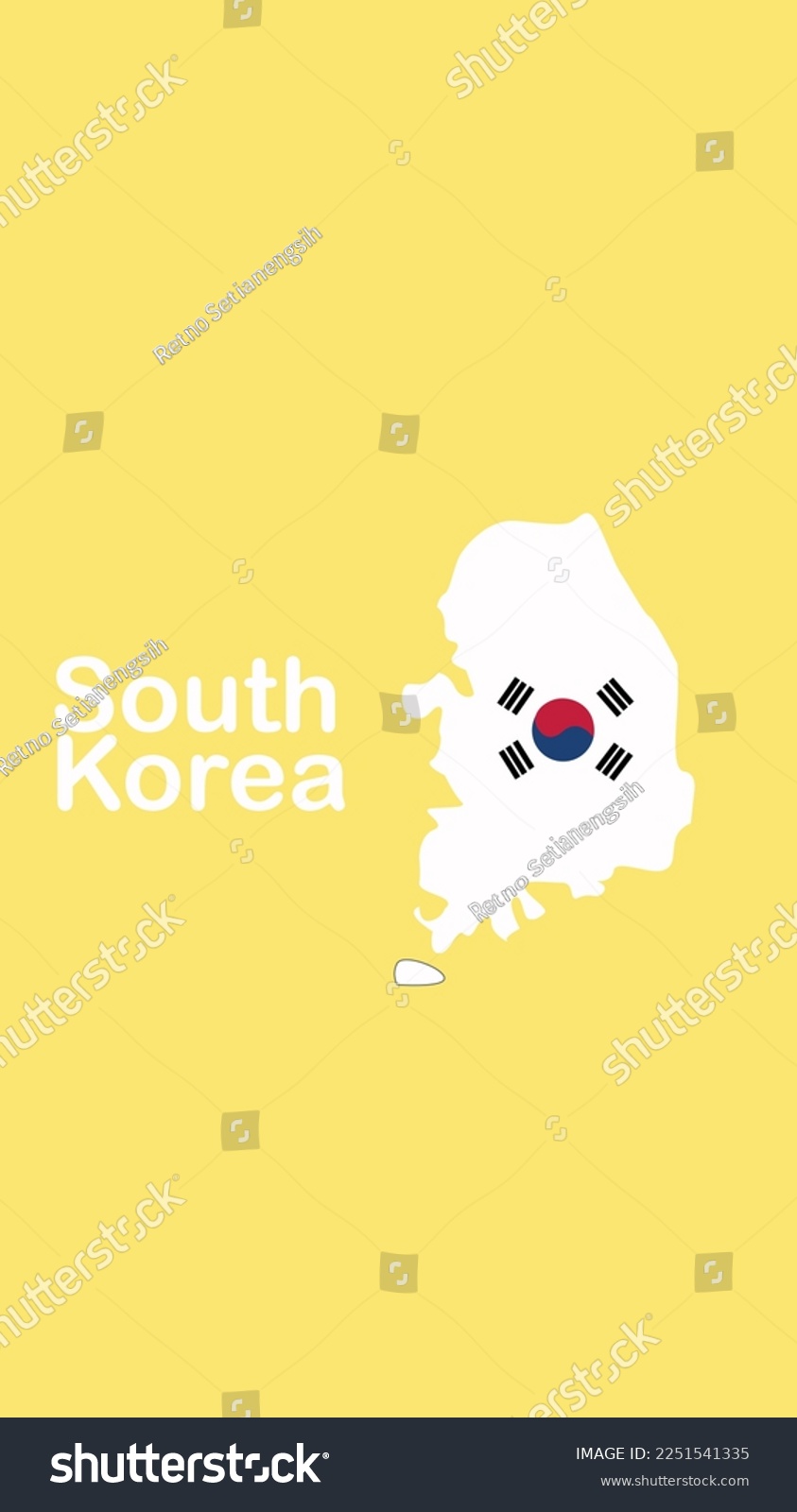 Outline map of South Korea in white color. - Royalty Free Stock Vector ...