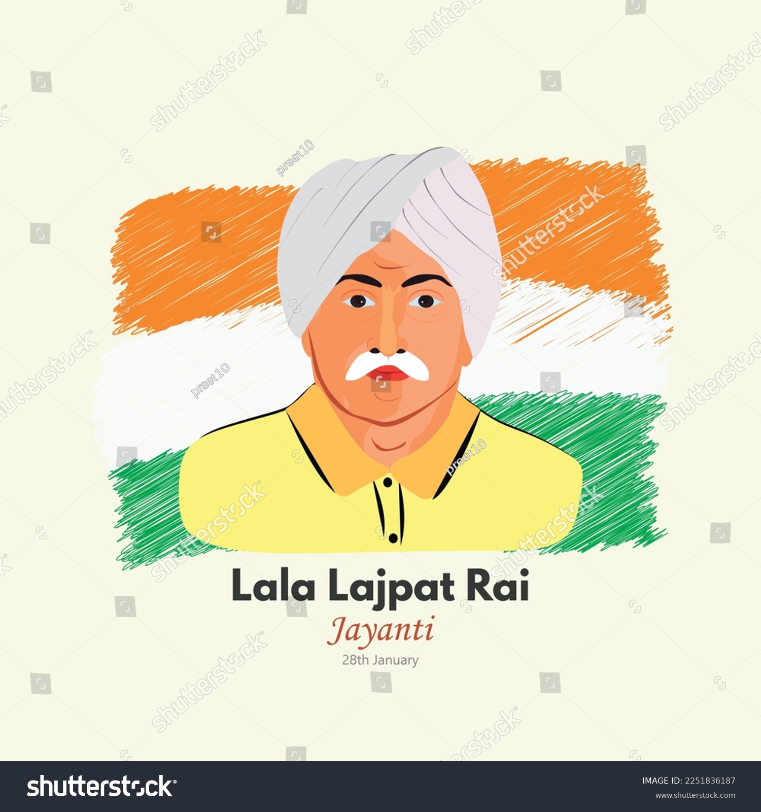 Lala Lajpat Rai Jayanti(birth anniversary) - Royalty Free Stock Vector ...