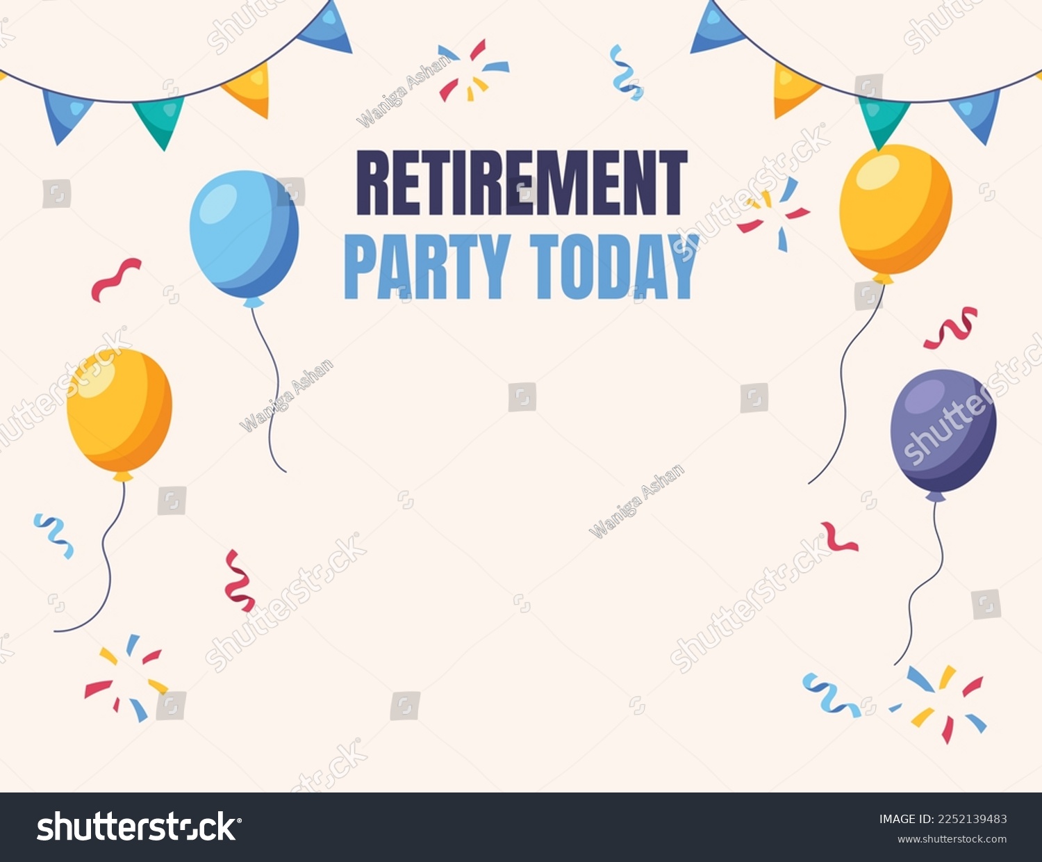 Retirement party vector illustration design. - Royalty Free Stock ...