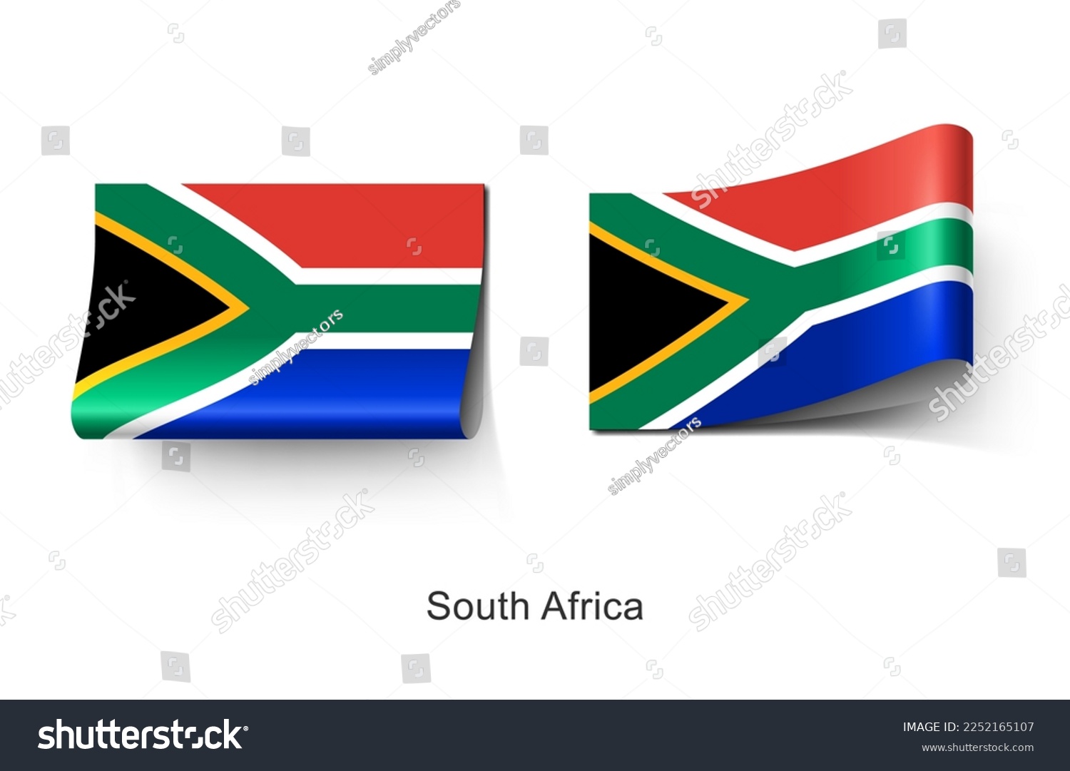 South Africa Flag Clothing Label Tag. - Royalty Free Stock Vector ...