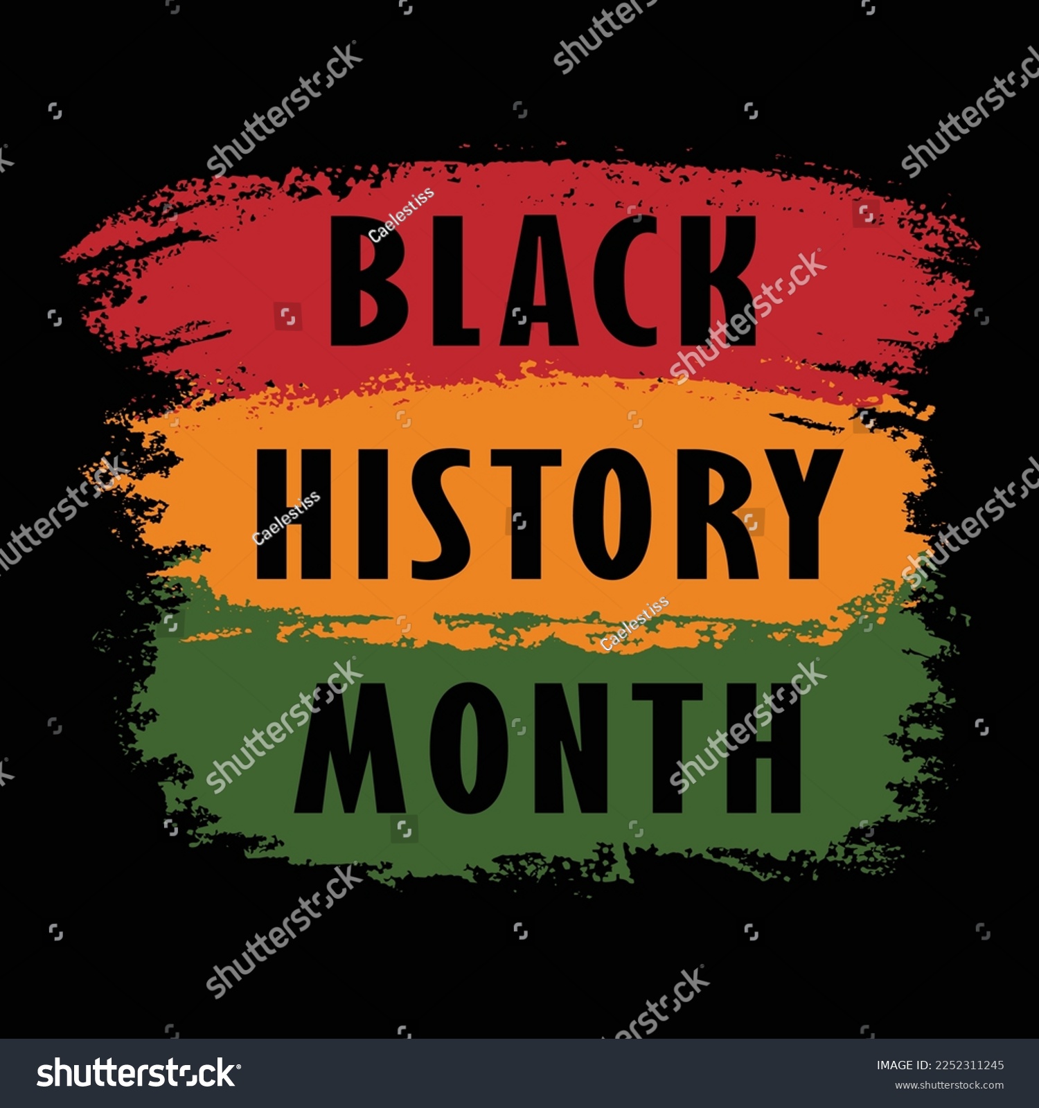 Square banner with text Black History Month on - Royalty Free Stock ...