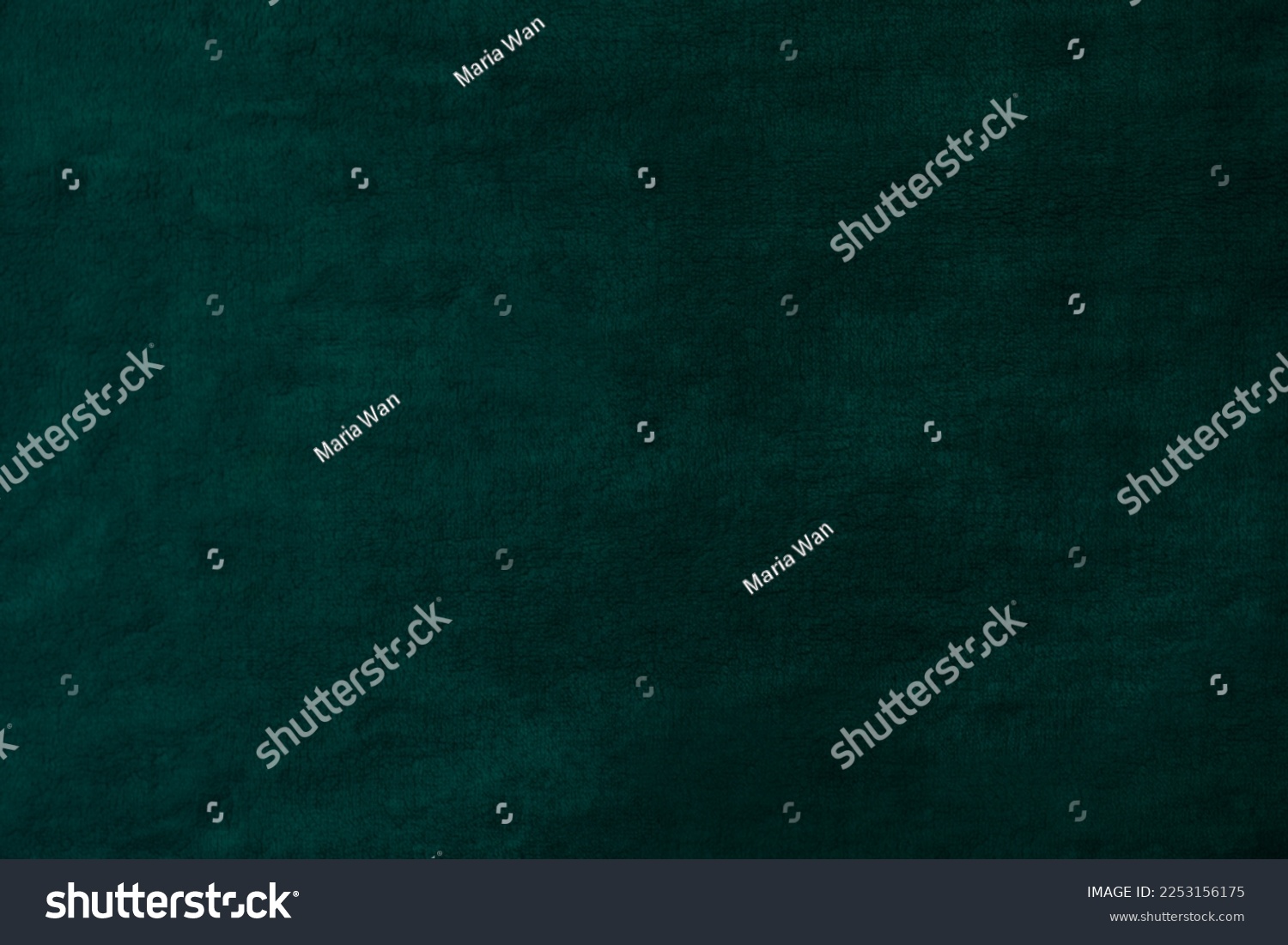 Bottle green velvet uneven background for design or photography backdrop. Malachite green uneven texture can be used as canvas or banner with space for logo or design. #2253156175
