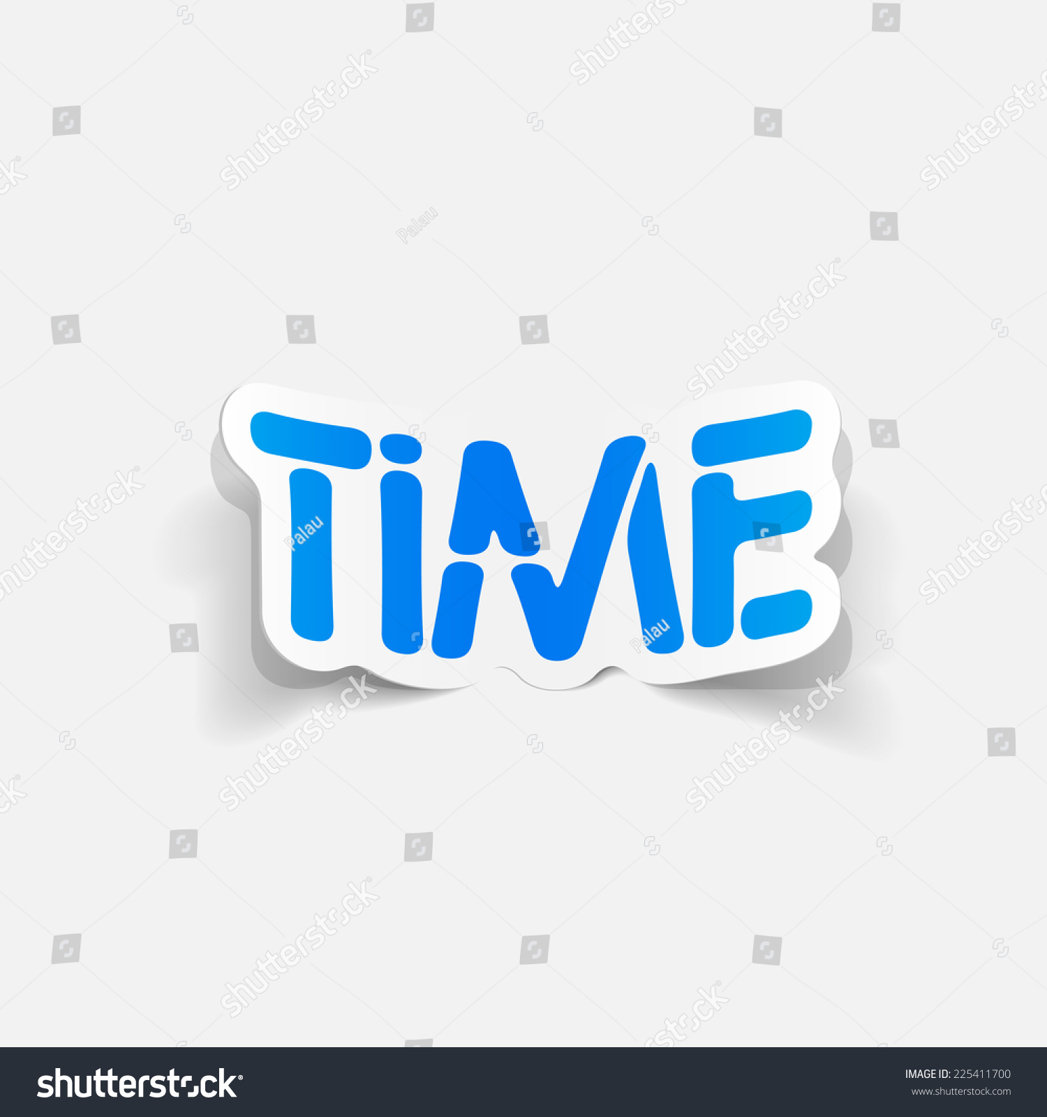 realistic design element: TIME - Royalty Free Stock Vector 225411700 ...
