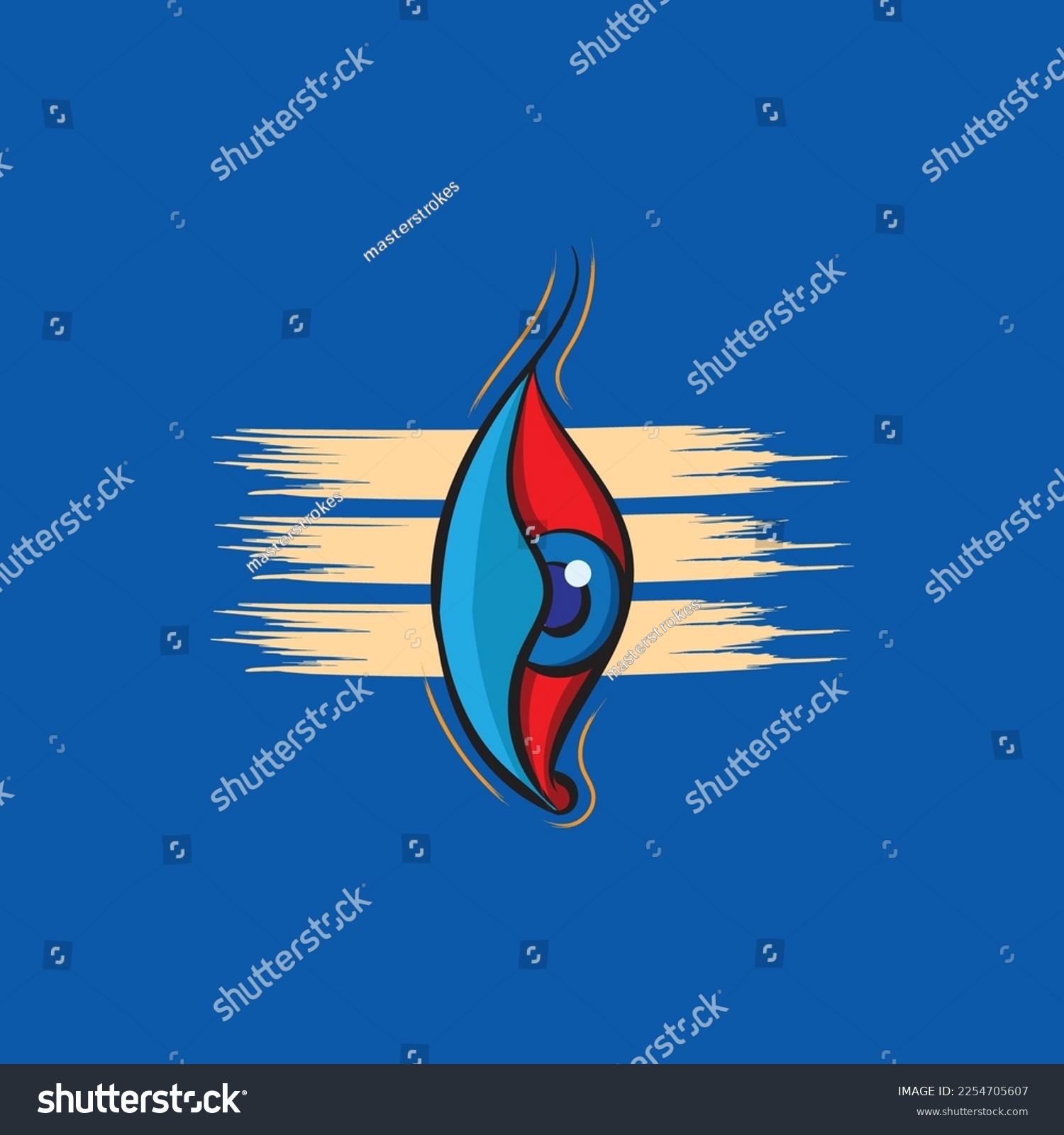 Lord Shiva Third Eye Vector Illustration Royalty Free Stock Vector