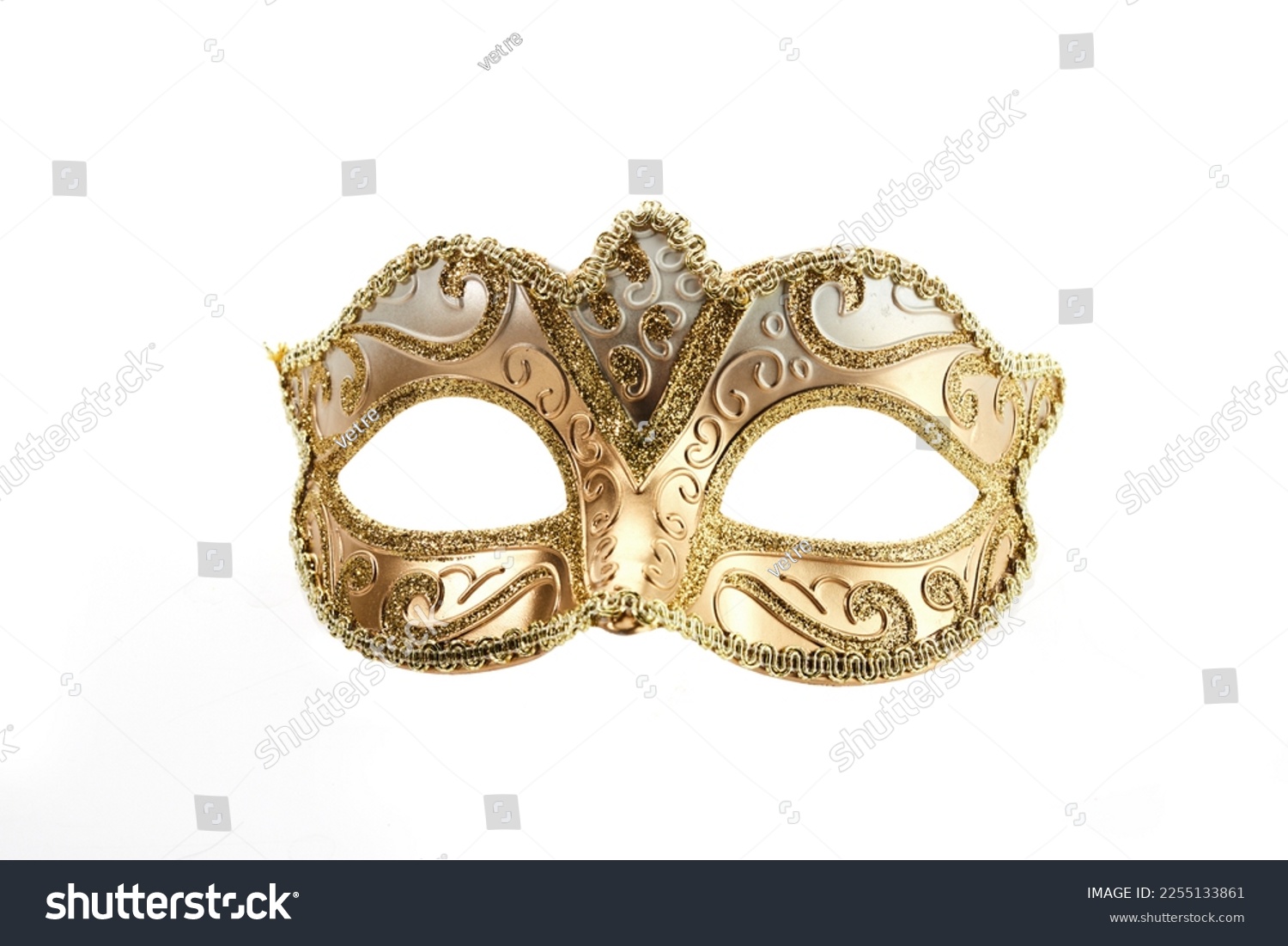 Mardi gras, Venetian mask isolated on white background. #2255133861