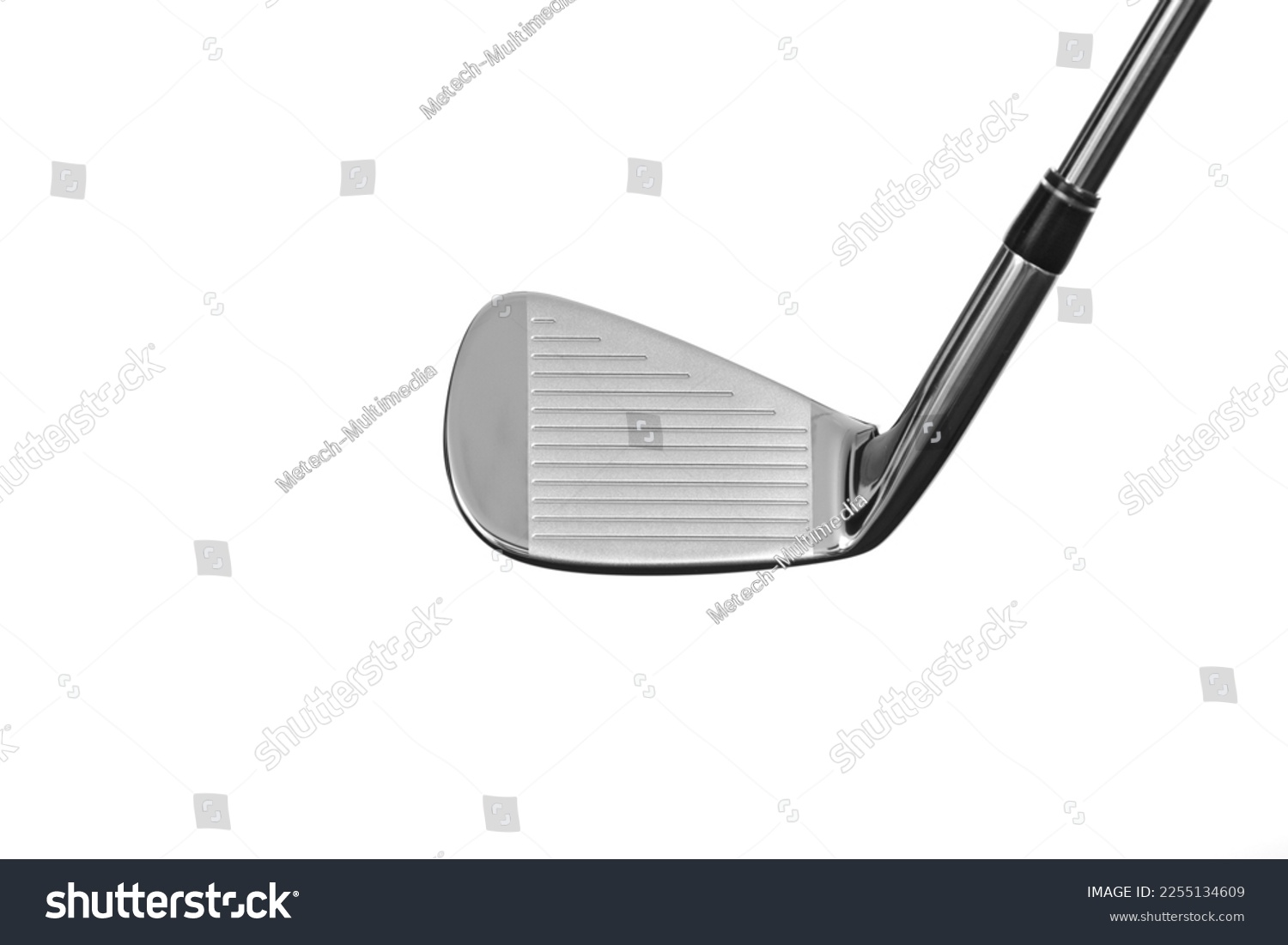 Golf Club Head isolated on a white background, showing club face side-on. #2255134609