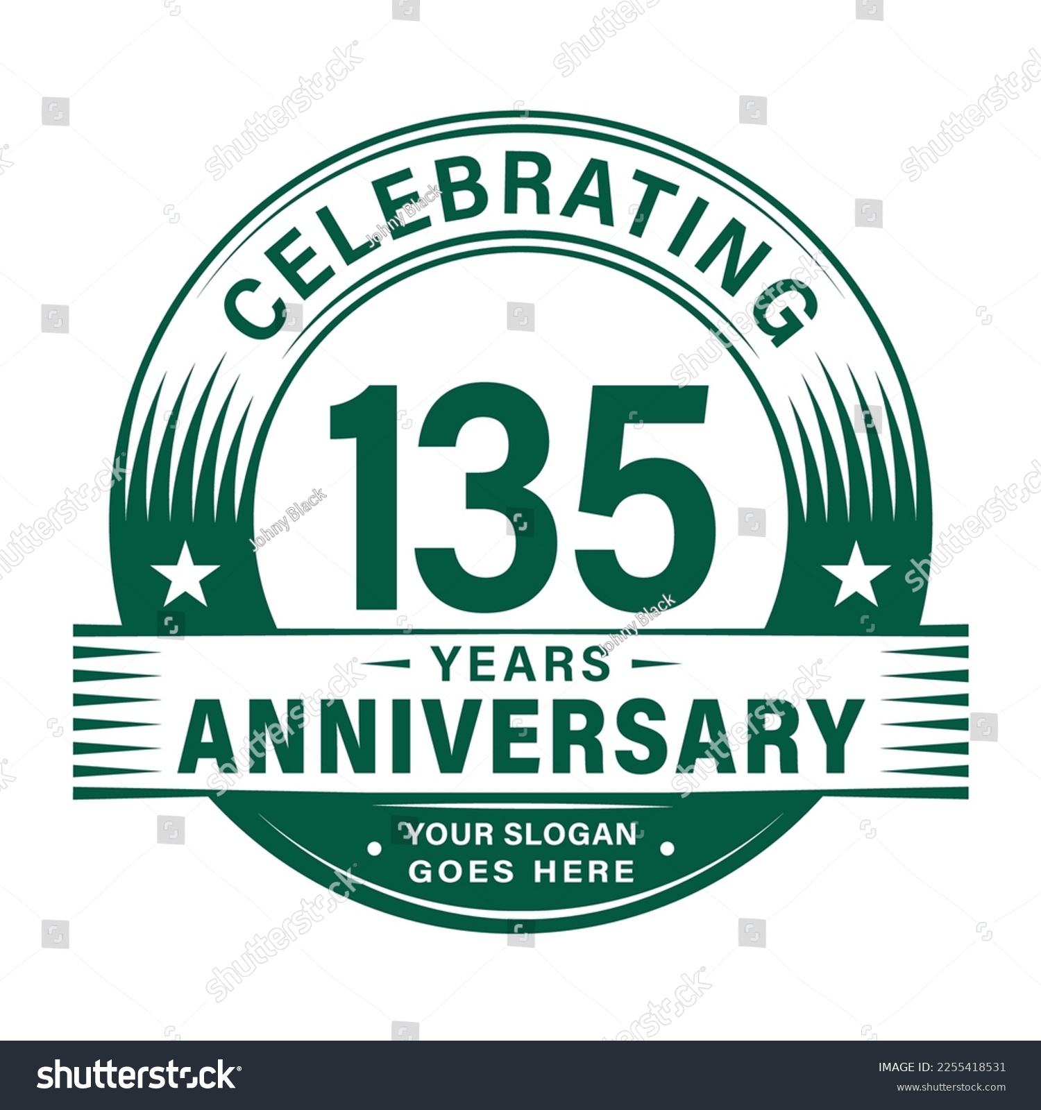 135 years anniversary celebration design - Royalty Free Stock Vector ...