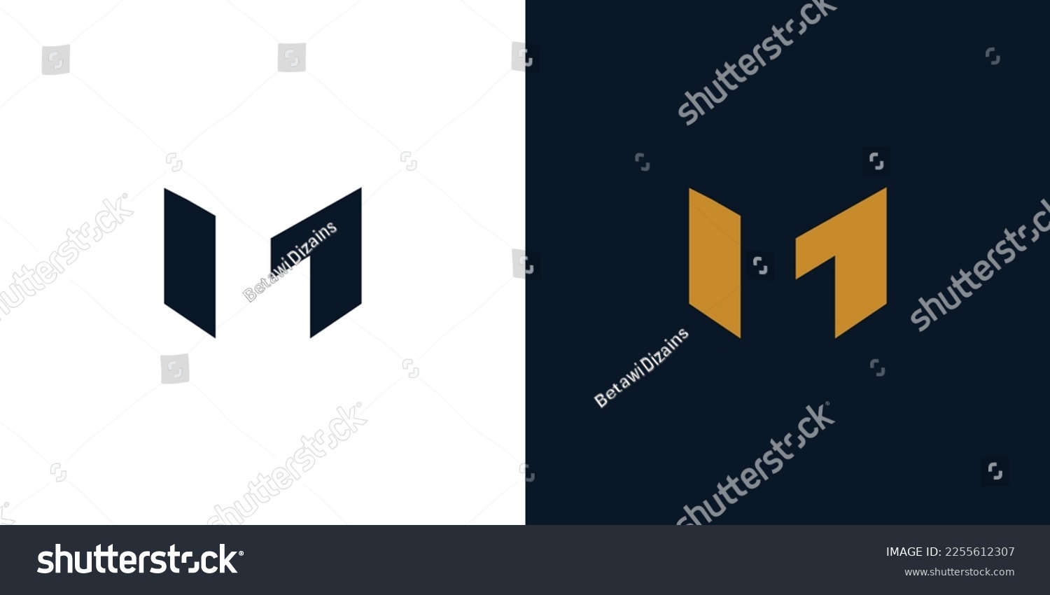 The M1 Logo Design Is Unique And Powerful Royalty Free Stock Vector