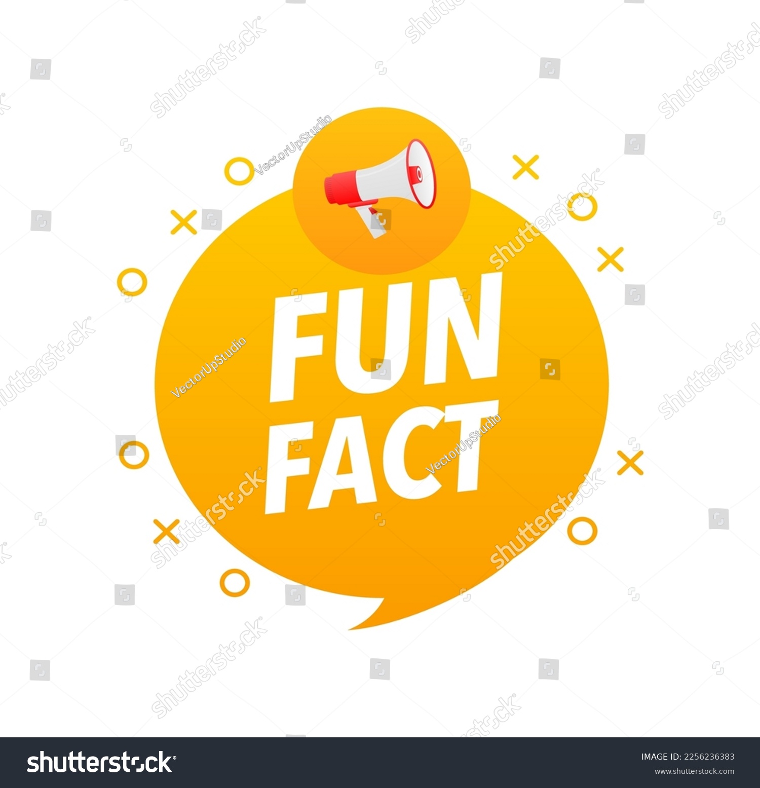 Fun fact Announcement Megaphone Label. - Royalty Free Stock Vector ...