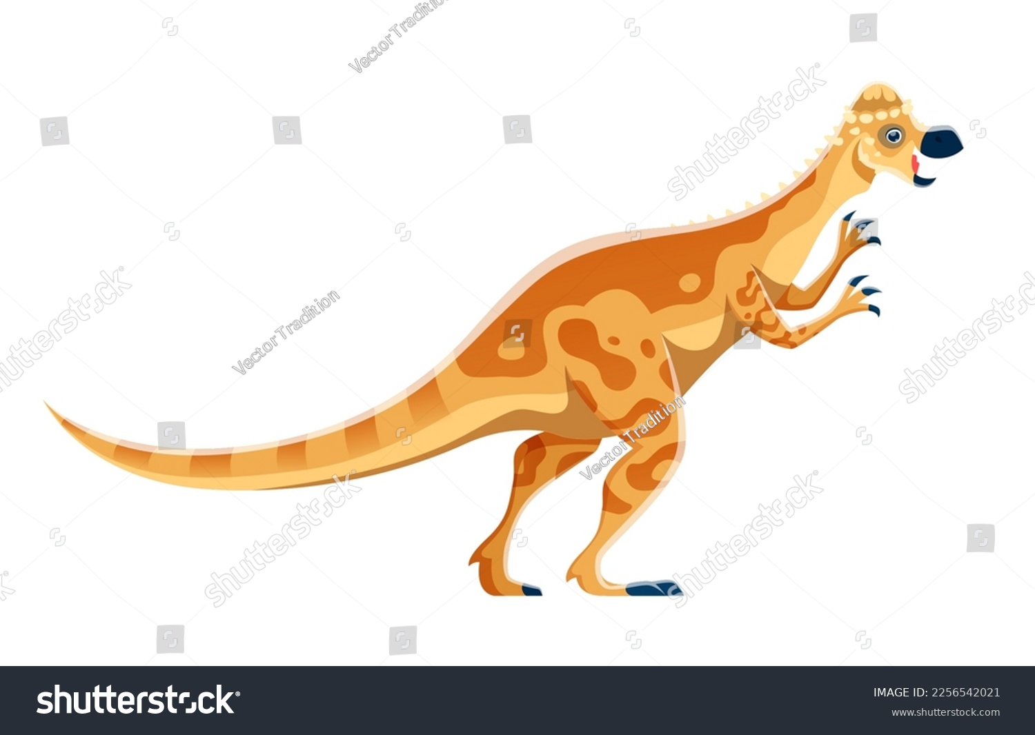 Cartoon Pachycephalosaurus dinosaur character. - Royalty Free Stock ...