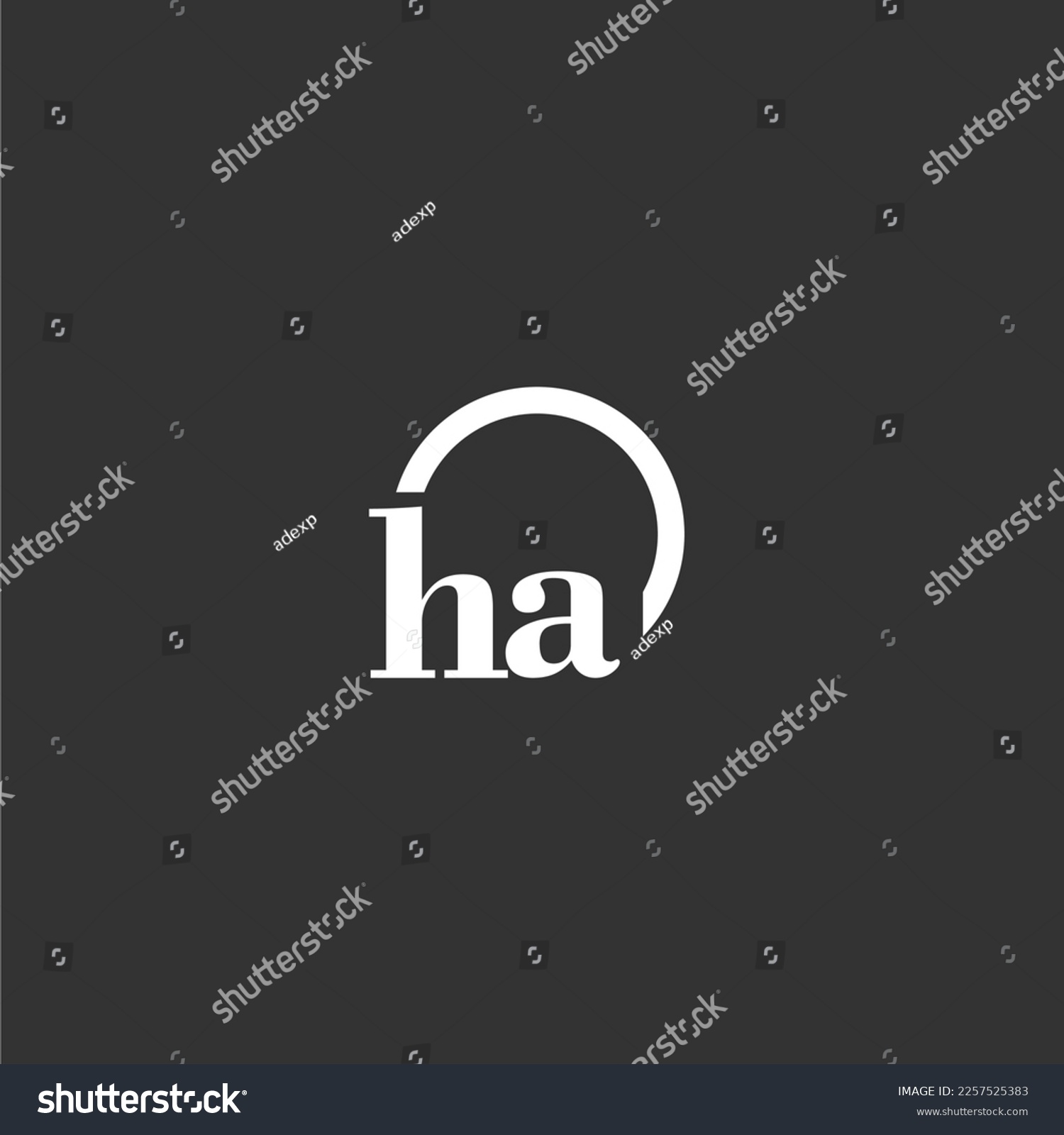 HA initial monogram logo with creative circle - Royalty Free Stock ...