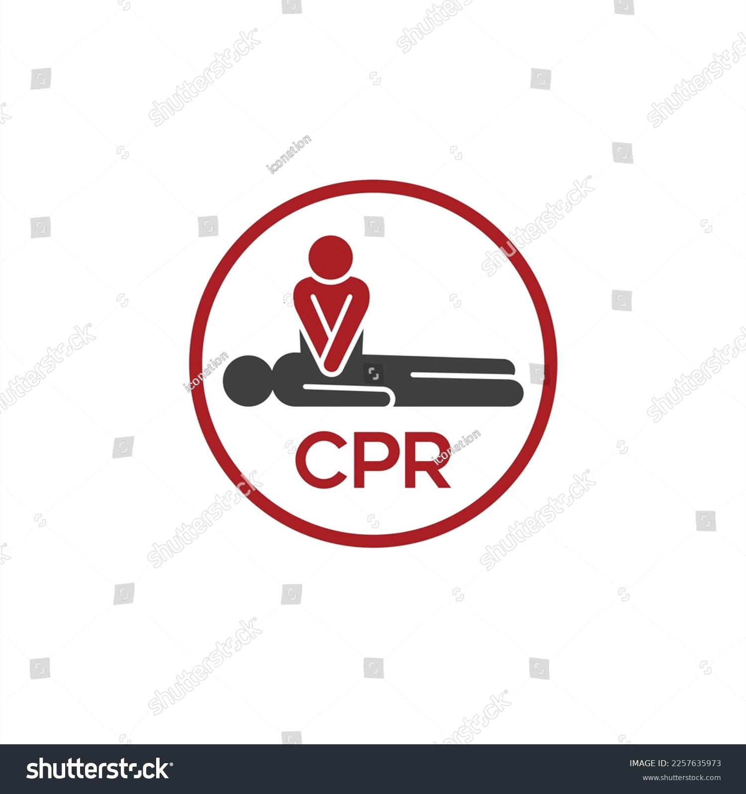 illustration of cpr technique, vector art. - Royalty Free Stock Vector ...