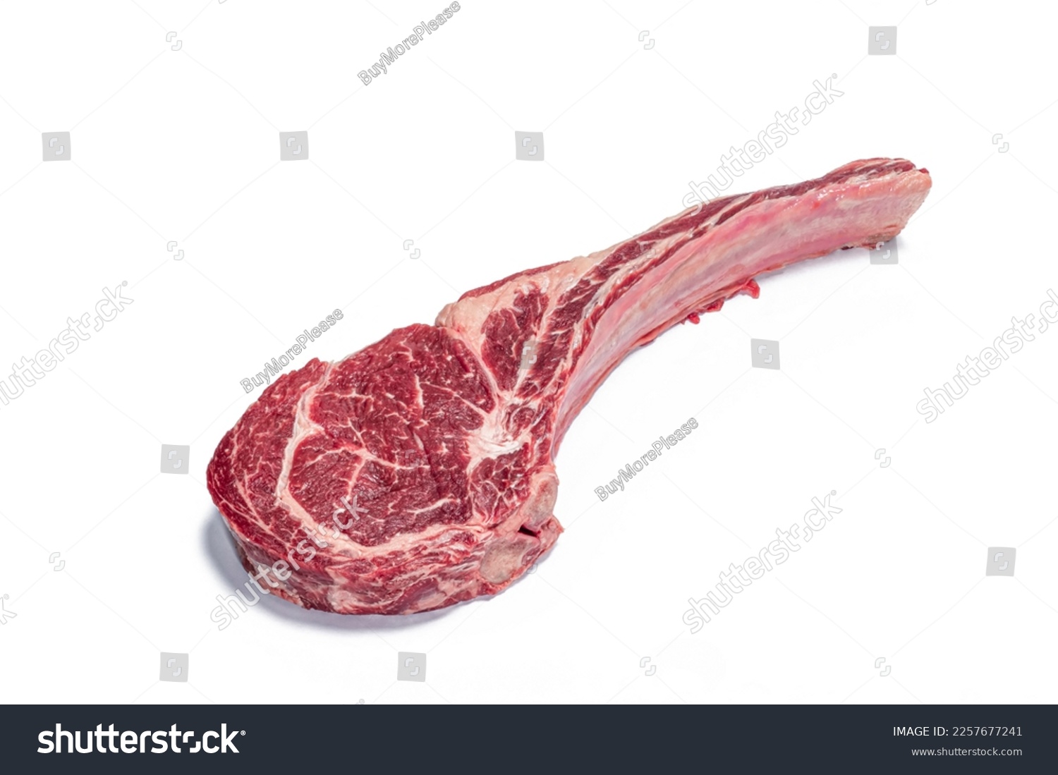 tomahawk angus in high res. image and isolated in white #2257677241