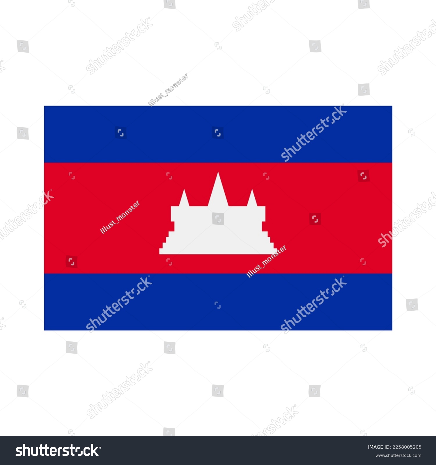 Flat design Cambodian flag icon. Cambodia. - Royalty Free Stock Vector ...