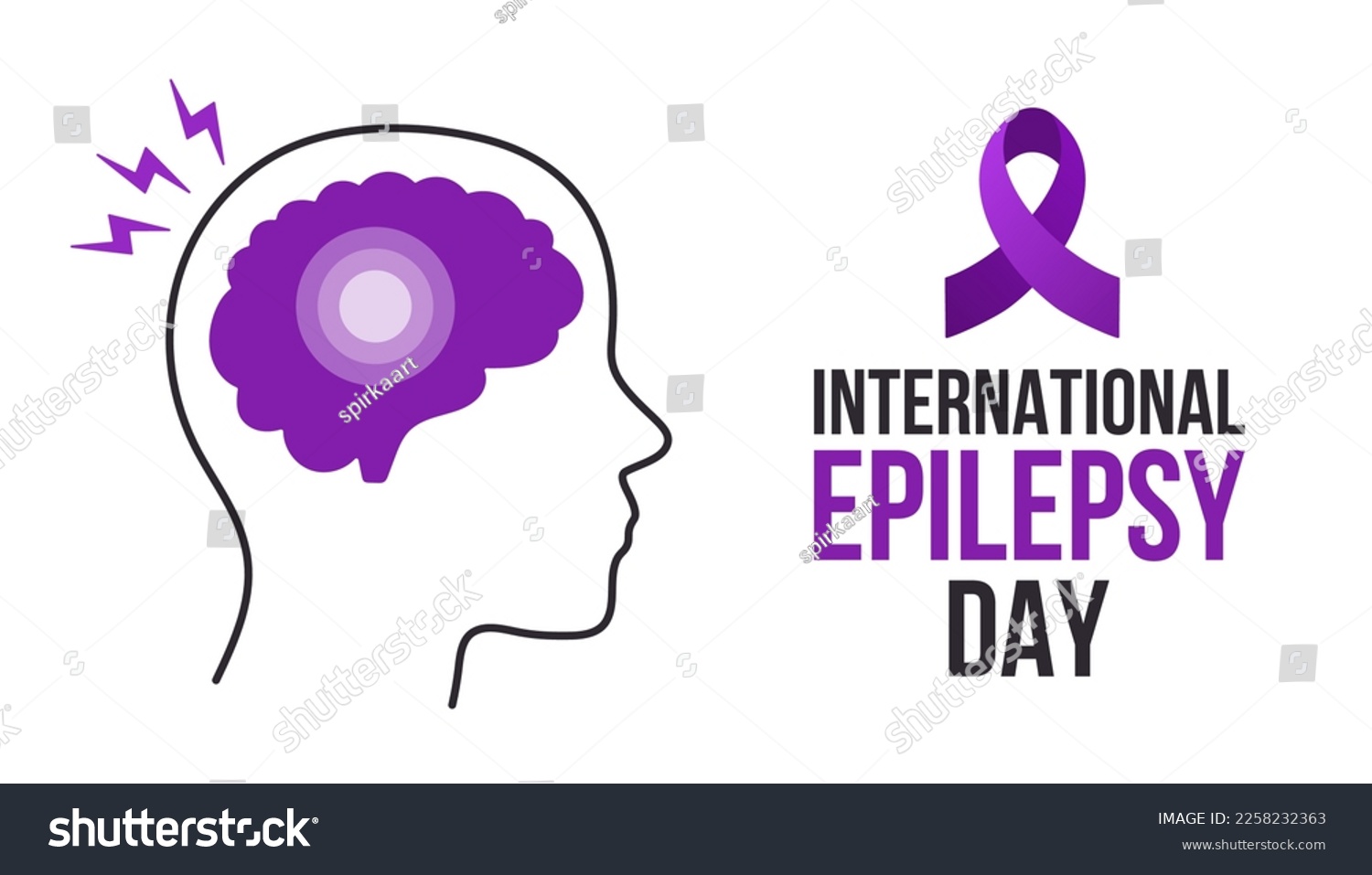 International Epilepsy Day Background. Vector - Royalty Free Stock 