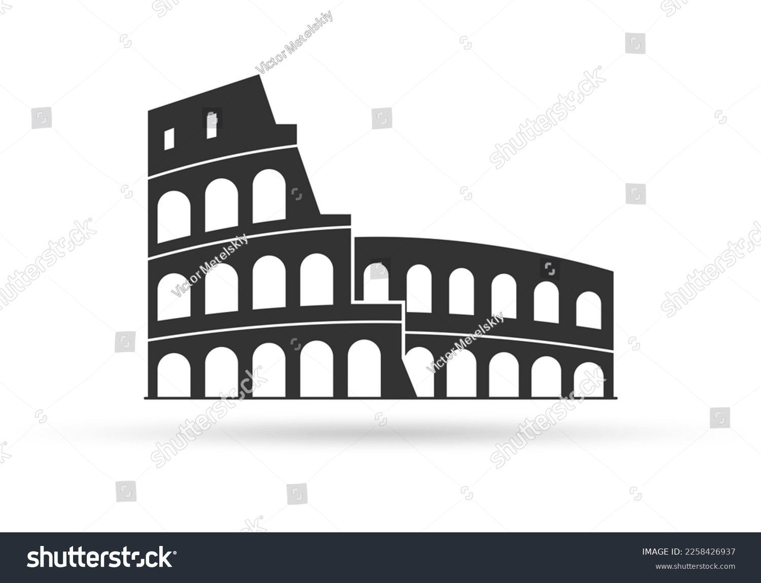 Coliseum icon. Colloseum logo. Rome symbol. - Royalty Free Stock Vector ...