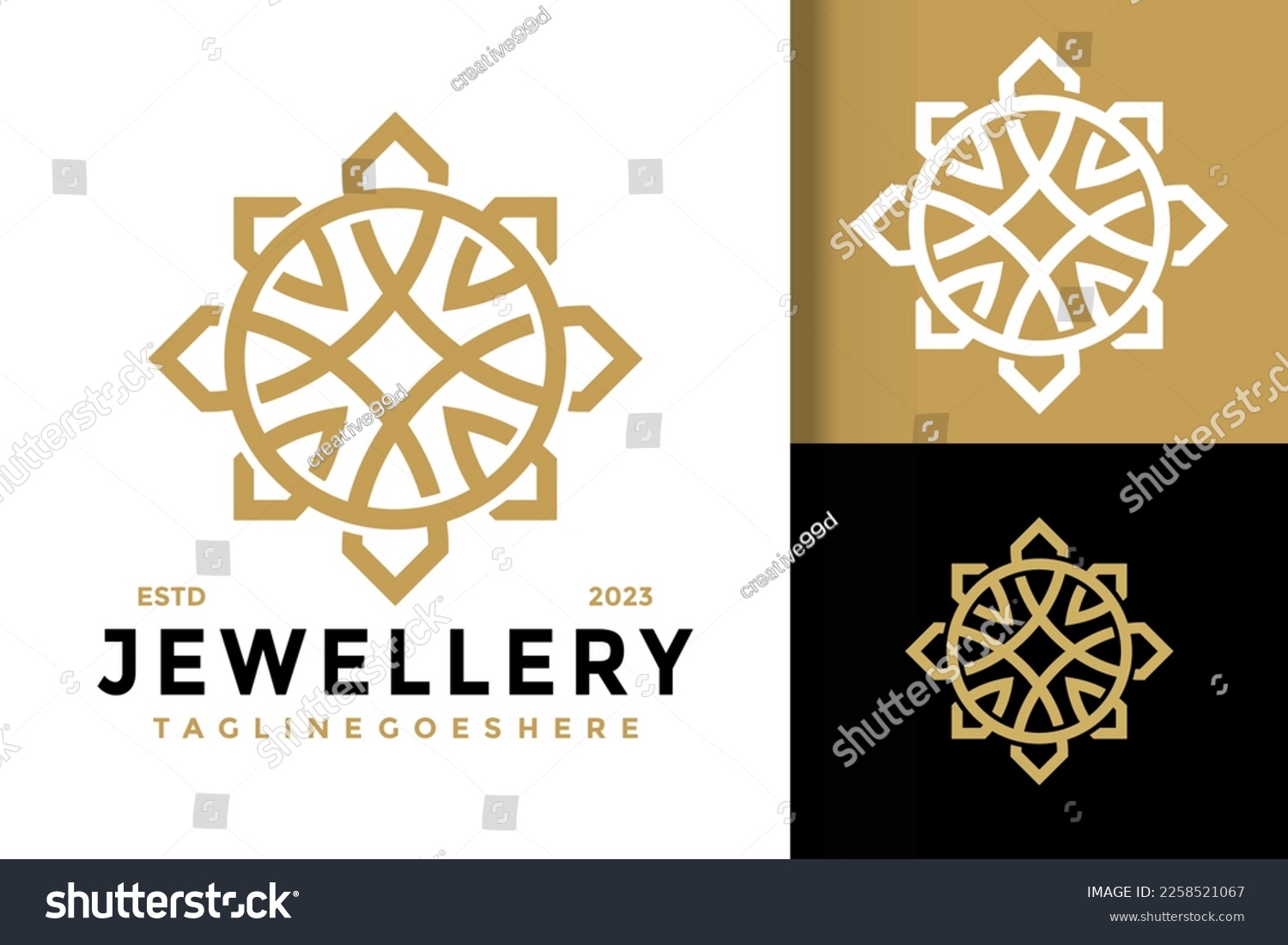 Beauty Flower Jewellery Logo Logos Design Royalty Free Stock Vector