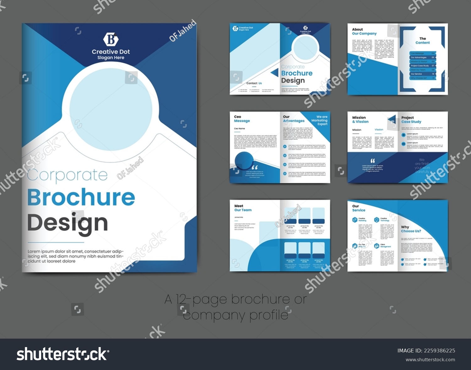 Corporate business brochure template design. - Royalty Free Stock ...