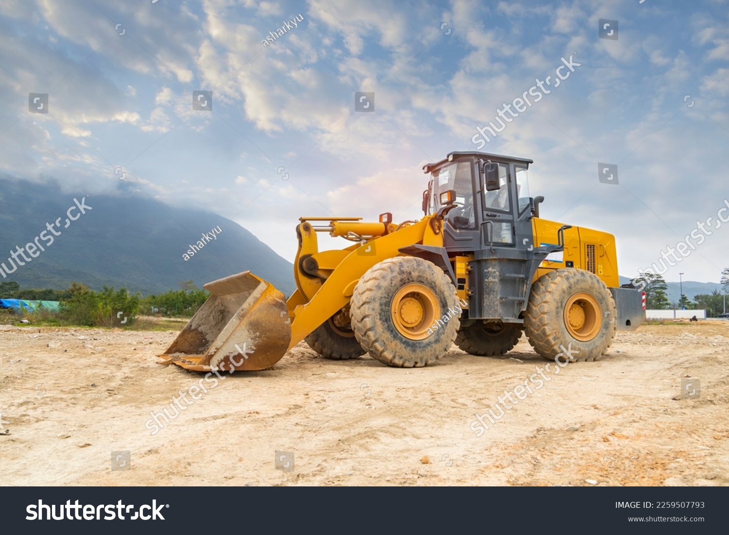 bulldozer on a building site #2259507793
