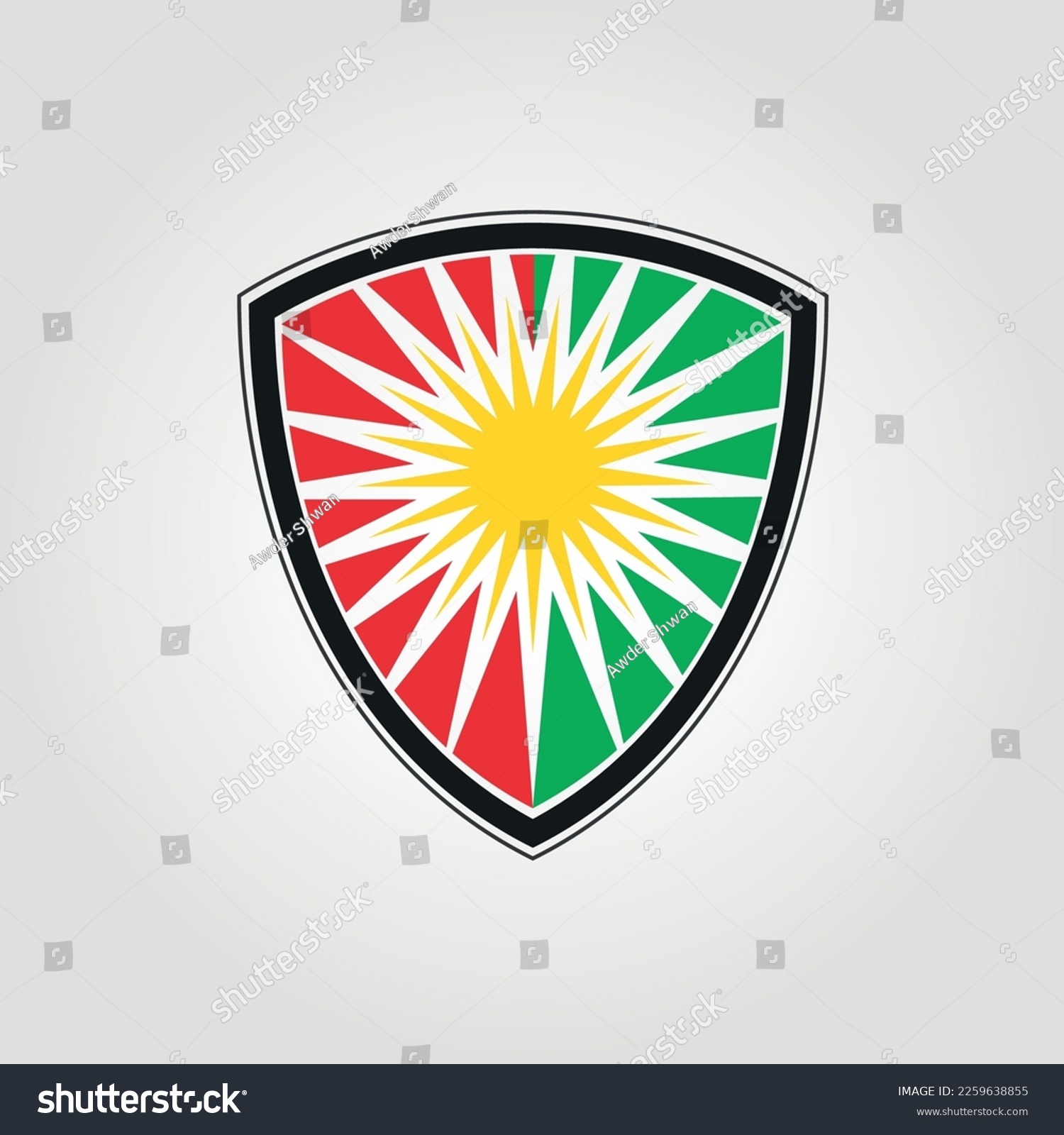 Kurdistan Flag Emblem, Kurdistan Flag logo - Royalty Free Stock Vector ...