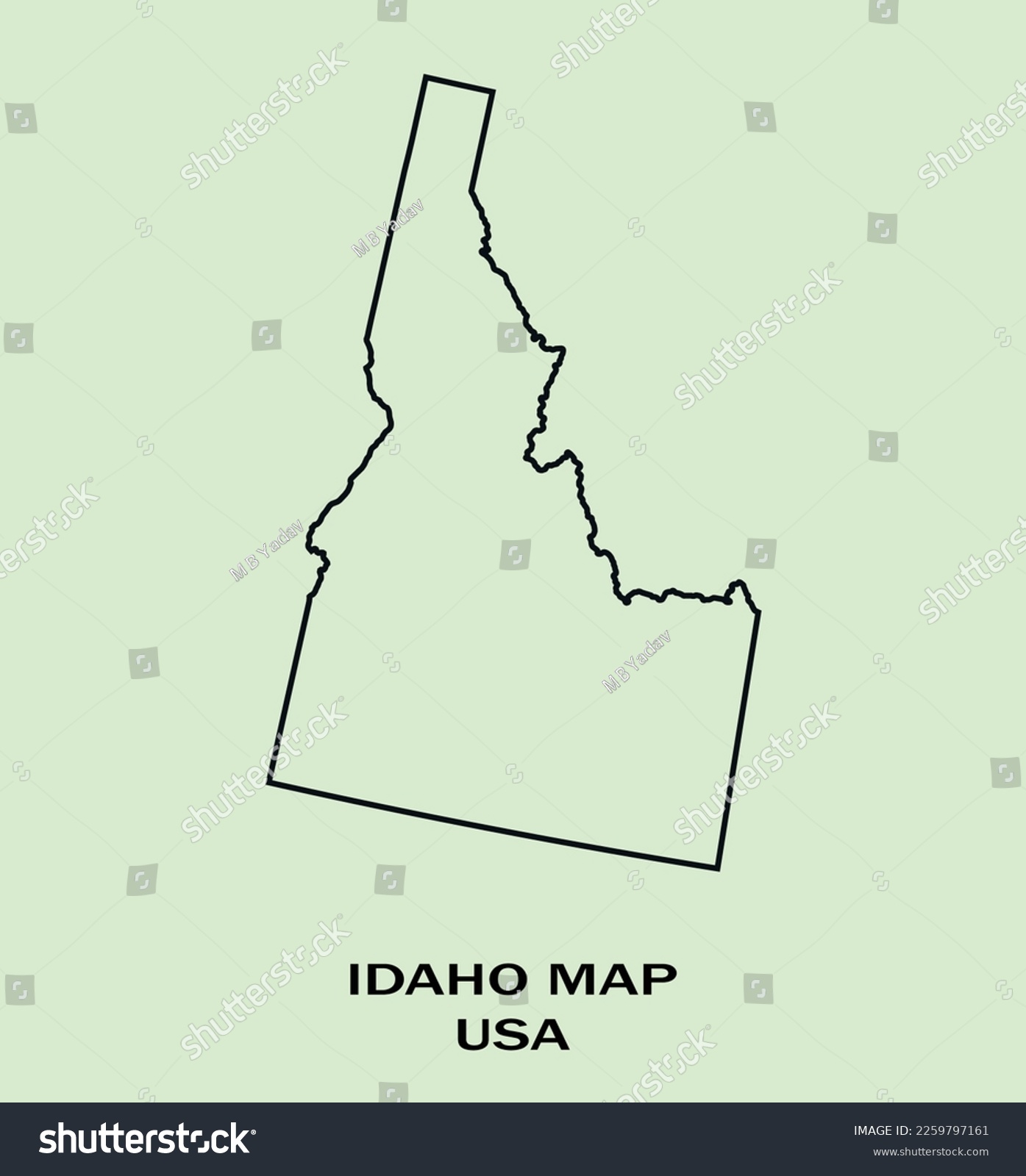 Map of IDAHO, Map of IDAHO with an outline, Map - Royalty Free Stock ...