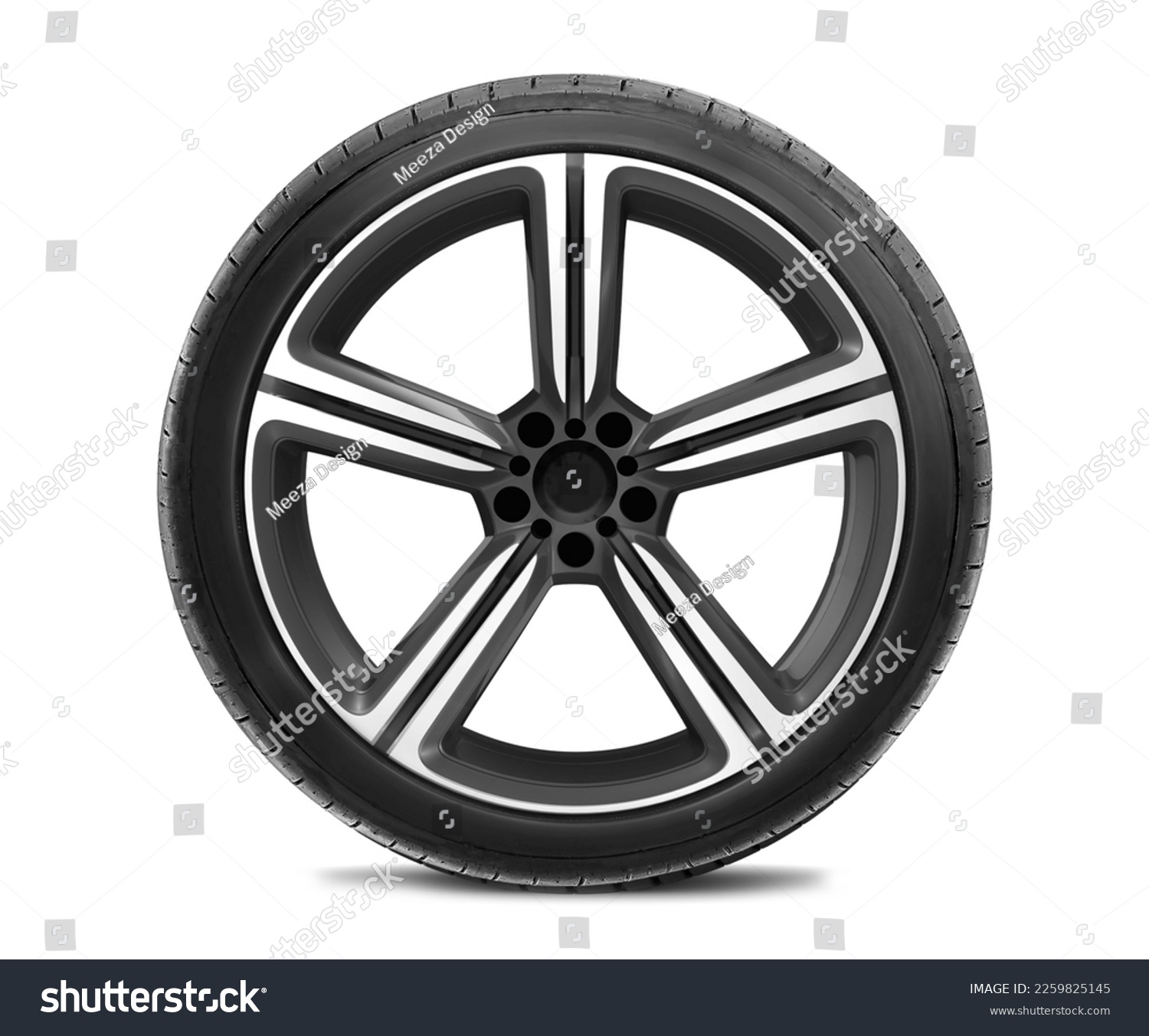 Car wheel isolated on white background #2259825145