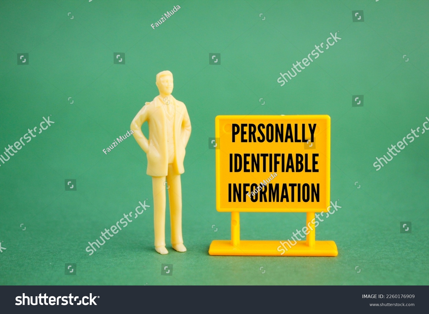 small people and signs with the words personally identifiable information. the concept of personal information #2260176909