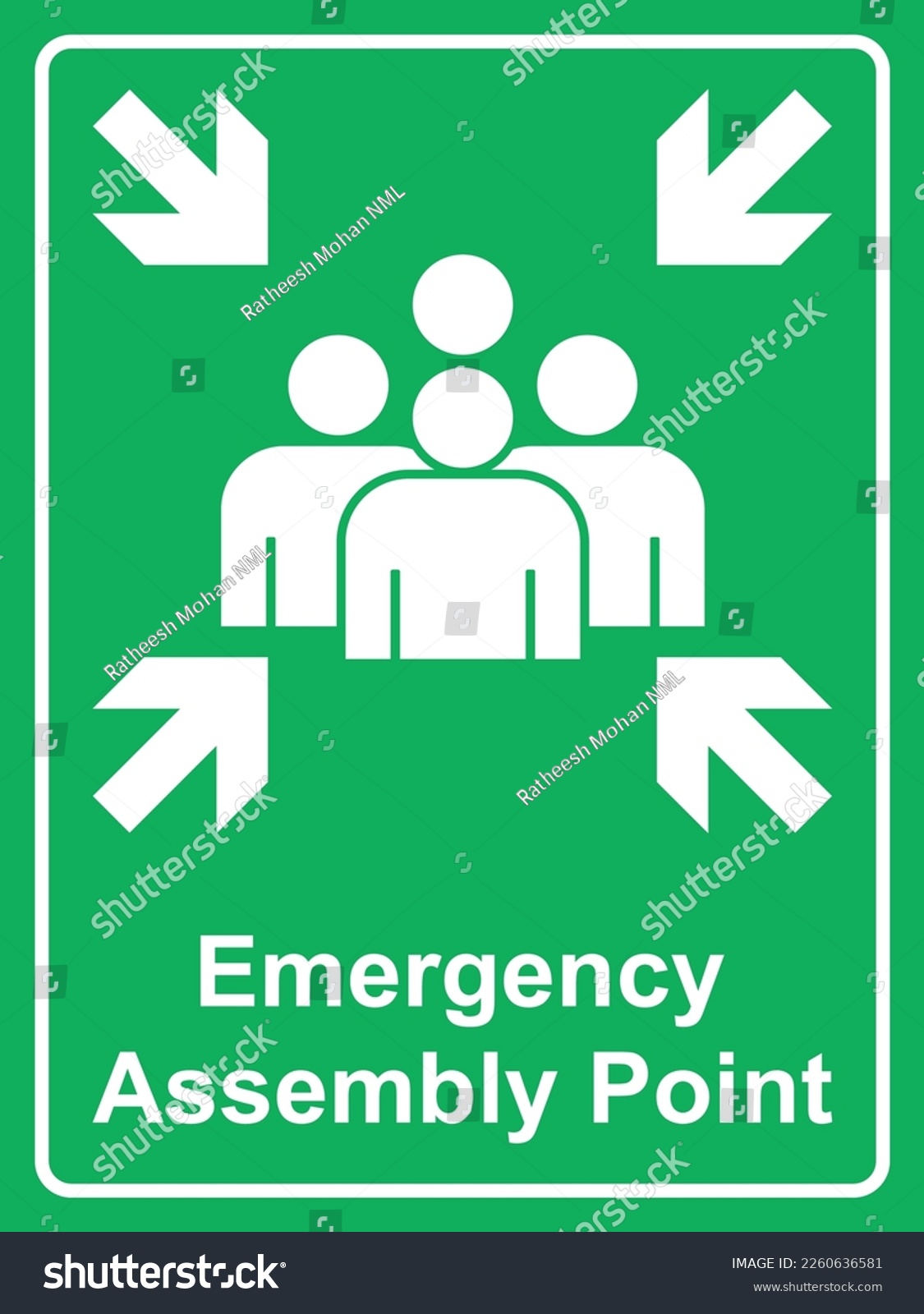 Emergency assembly point vector sign - Royalty Free Stock Vector ...