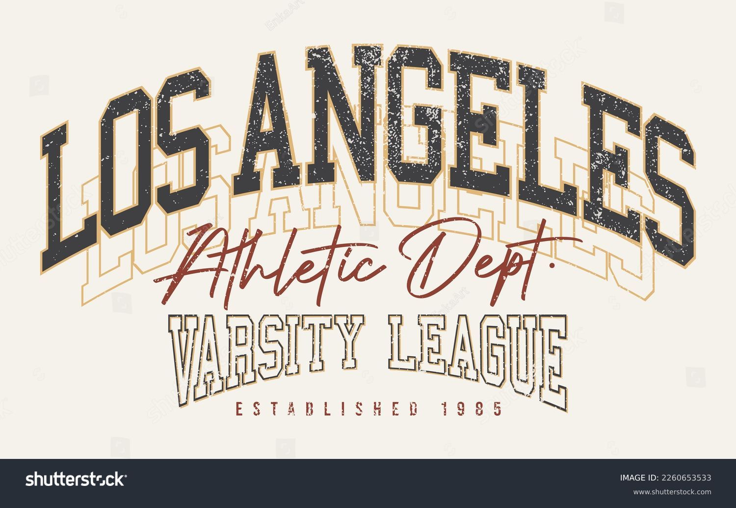 Vintage typography varsity college slogan text print for graphic tee t shirt or sweatshirt - Vector #2260653533
