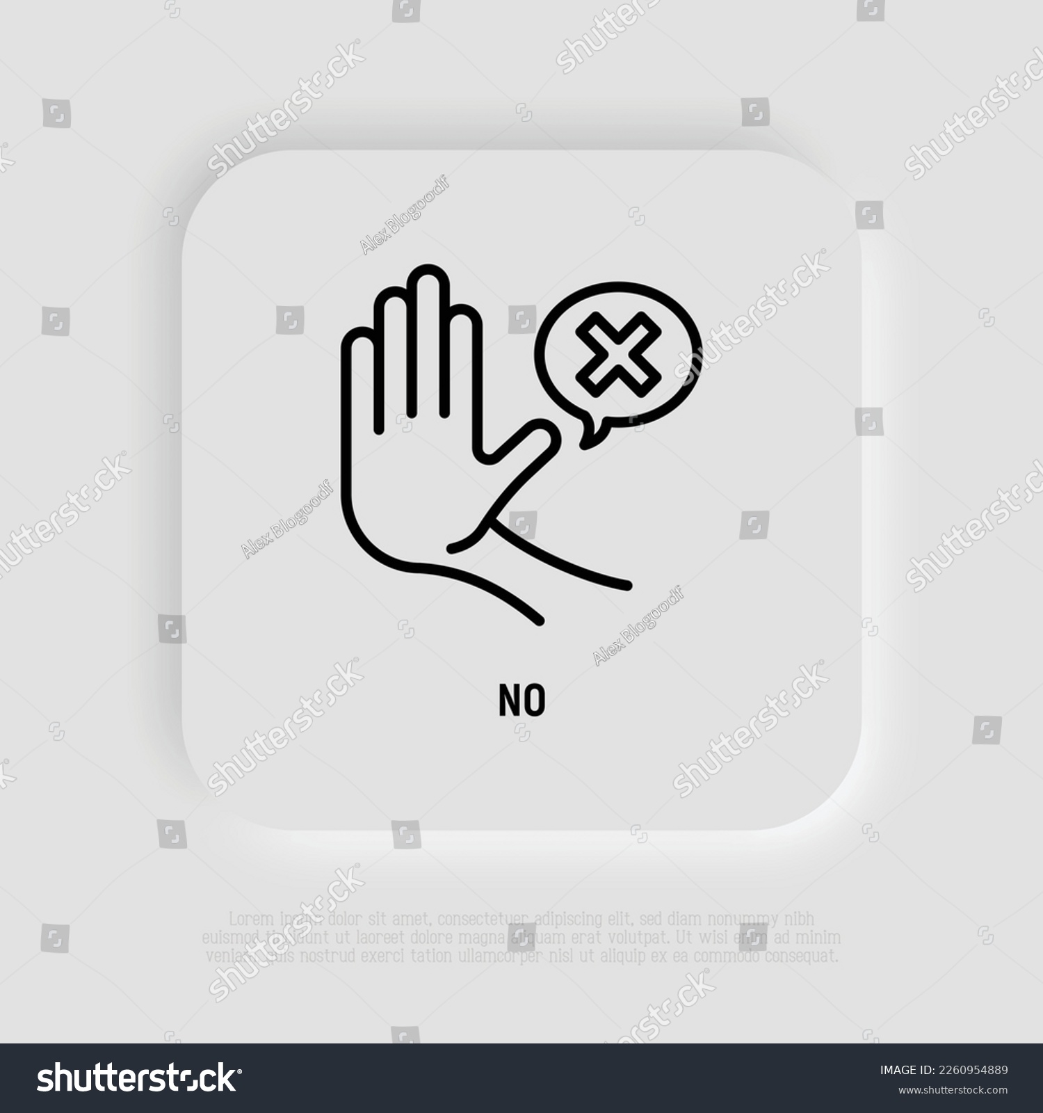 Warning symbol. Stop hand gesture and speech - Royalty Free Stock ...