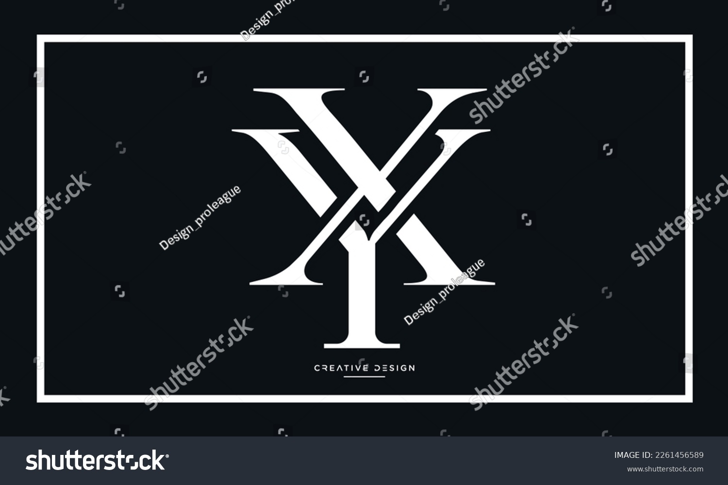 Alphabet Letters Yx Or Xy Logo Icon Monogram - Royalty Free Stock 