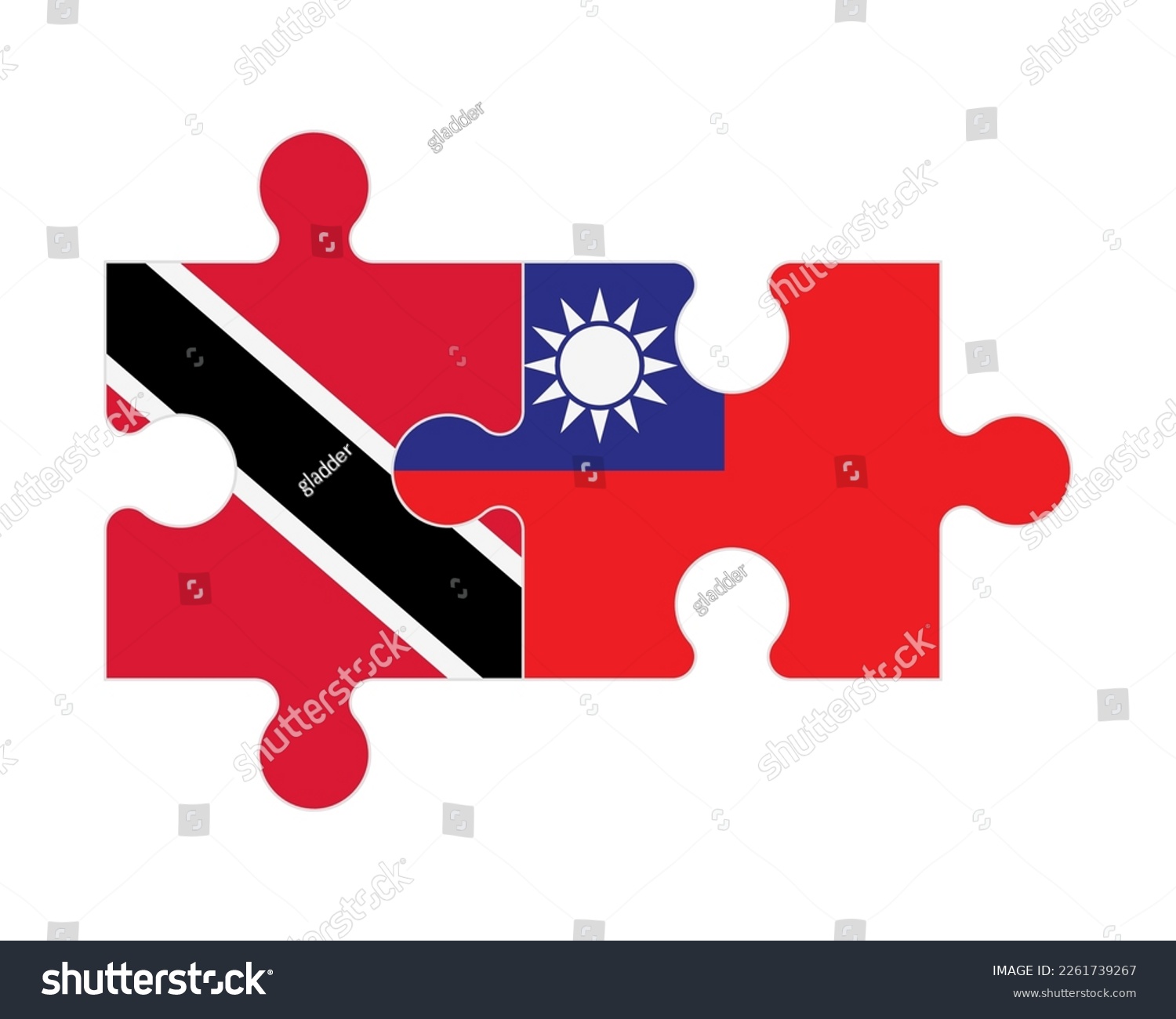 Connected Puzzle Of Flags Of Trinidad And Tobago Royalty Free Stock Vector 2261739267 9160