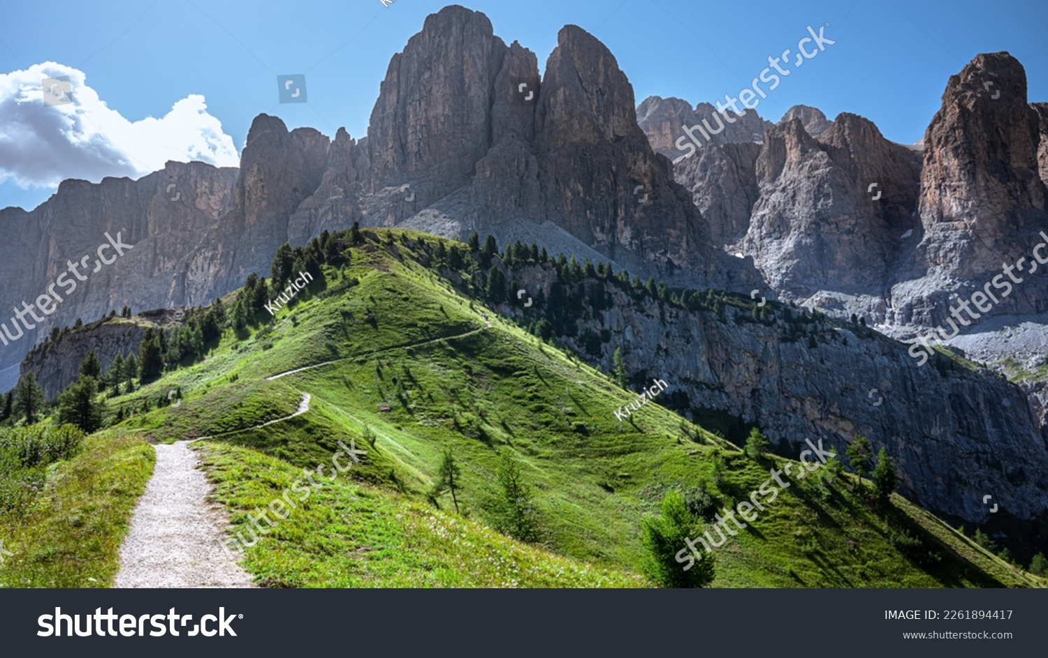 Hiking trail in the Italian Dolomites #2261894417