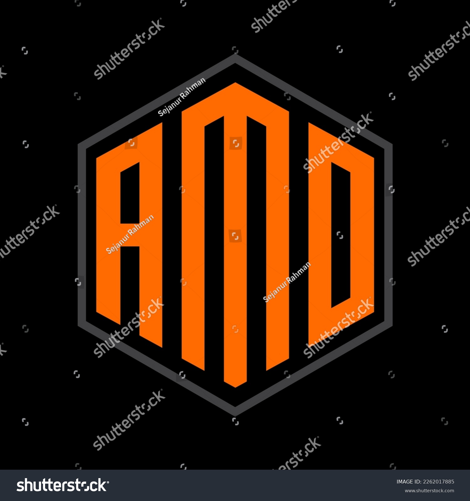 Monogram Logo Design On Black Background Royalty Free Stock Vector